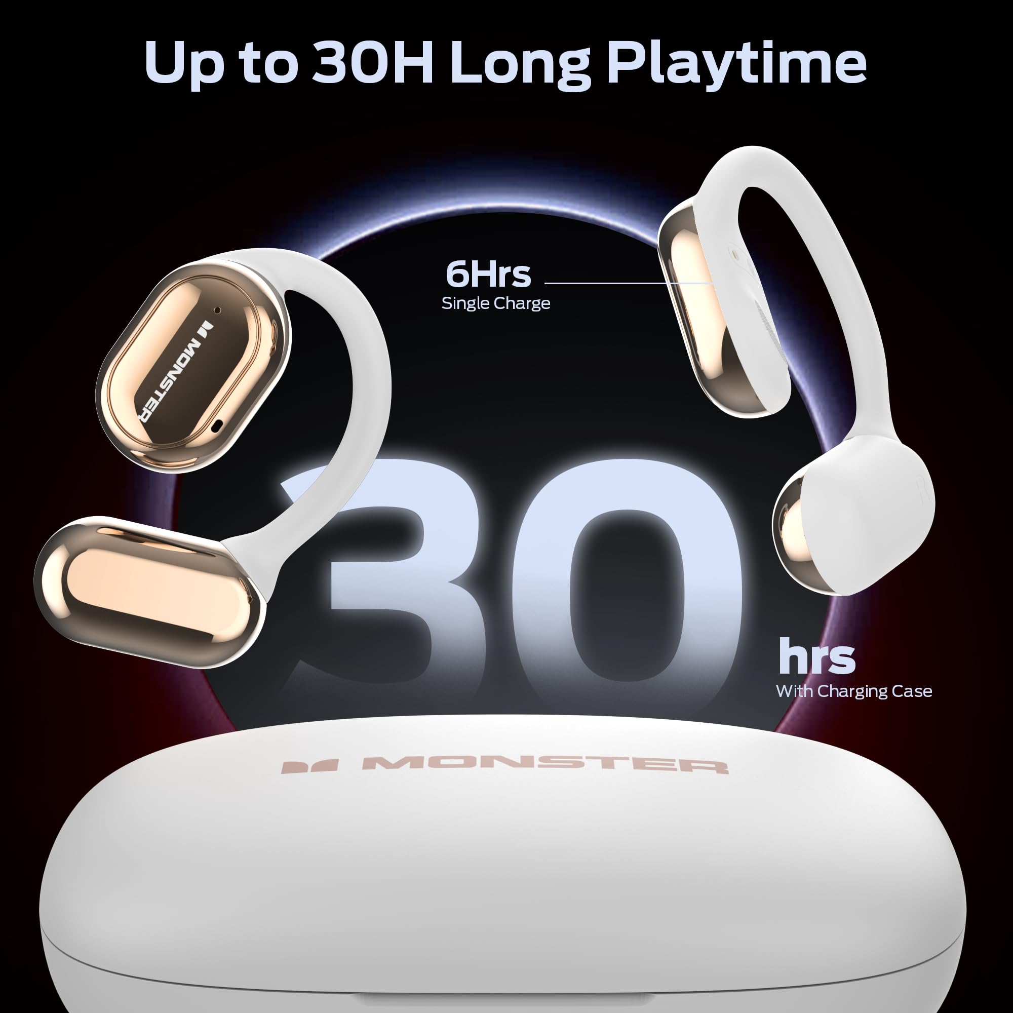 Foto 6 pulgar | Auriculares Open Ear Monster Open Free Ac100 Bluetooth 5.3 - Venta Internacional.