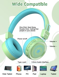 Foto 5 | Audífonos Infantiles New Bee con Micrófono-Venta Internacional