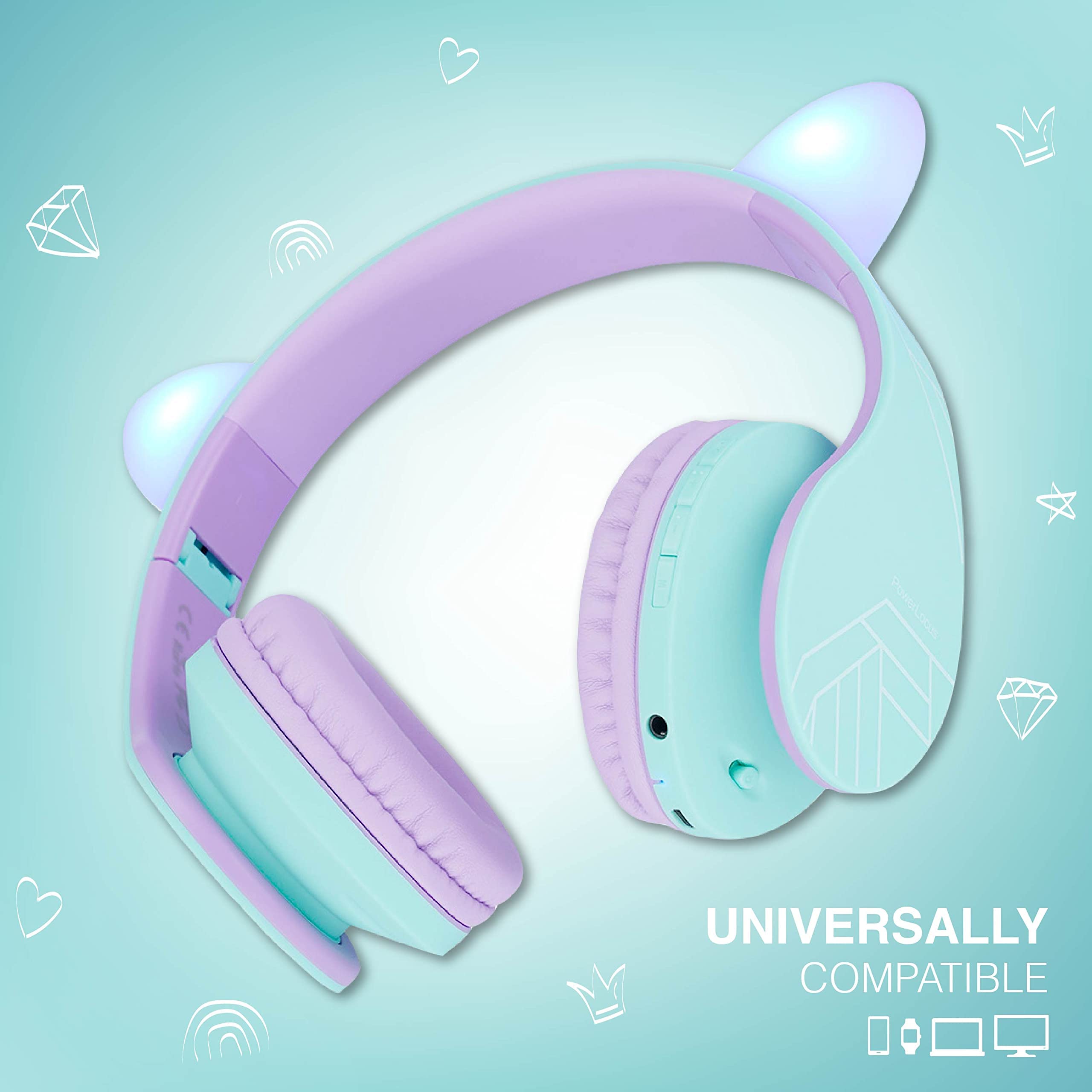 Foto 5 pulgar | Auriculares Powerlocus Para Niños Con Bluetooth 5.0 85db - Venta Internacional.