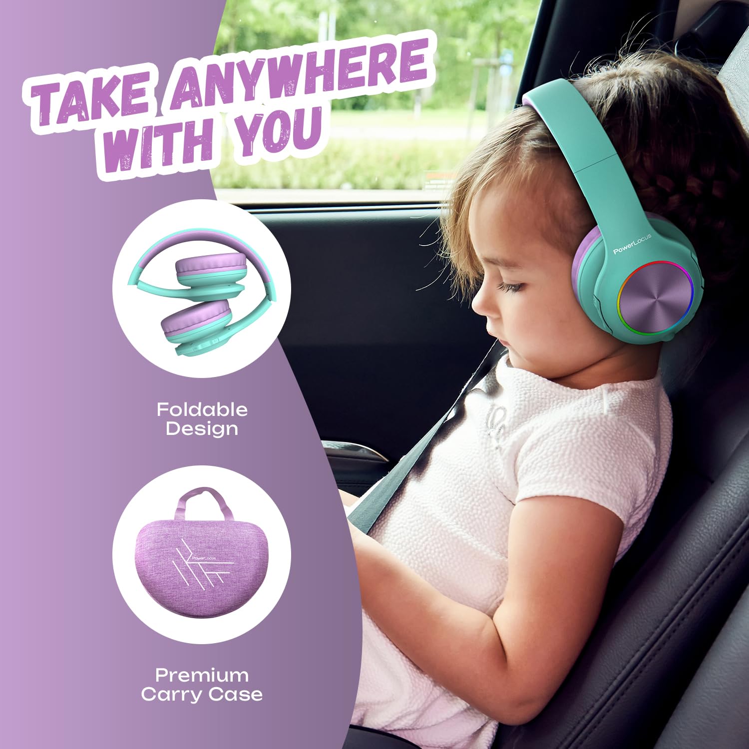 Foto 7 pulgar | Auriculares Bluetooth Powerlocus Led Para Niños Con Luces Led - Venta Internacional.