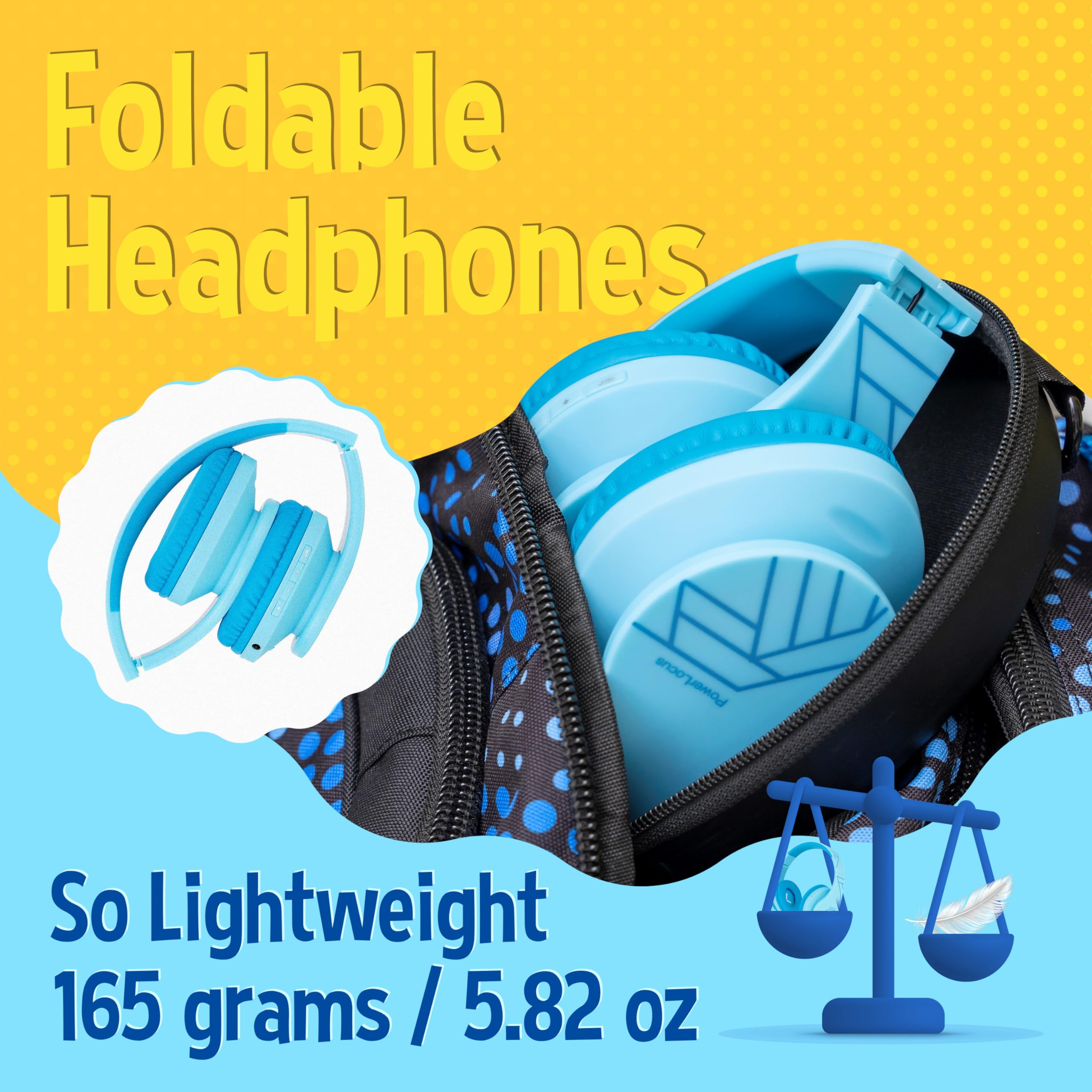 Foto 5 pulgar | Auriculares Powerlocus P2 Para Niños, Supraaurales, Bluetooth 5.0, 85 Db - Venta Internacional.