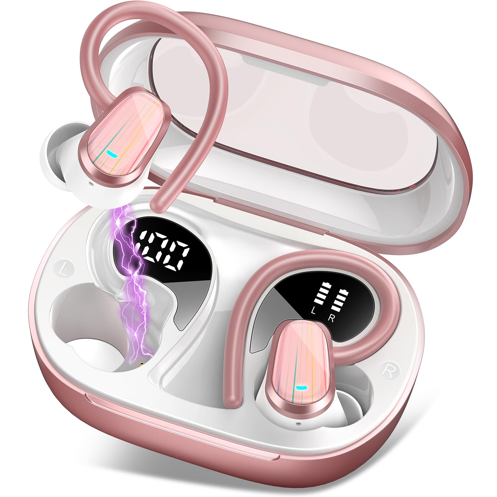 Foto 2 pulgar | Auriculares Inalámbricos Oyib Bluetooth 5.4 Headphones Sport 50h Rose - Venta Internacional