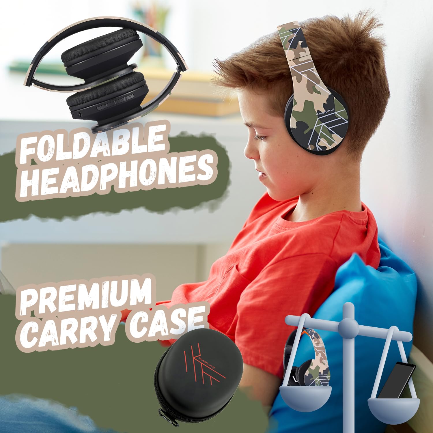 Foto 7 pulgar | Auriculares Powerlocus P2 Para Niños, Supraaurales, Bluetooth 5.0, 85 Db - Venta Internacional.
