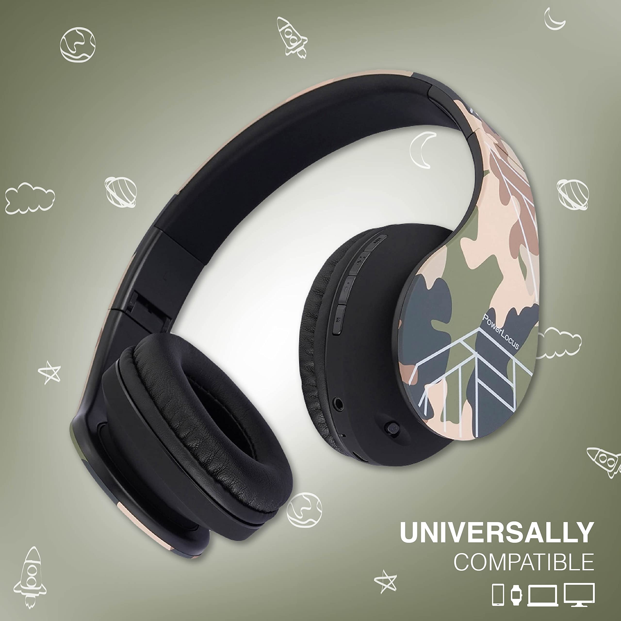 Foto 8 pulgar | Auriculares Powerlocus P2 Para Niños, Supraaurales, Bluetooth 5.0, 85 Db - Venta Internacional.