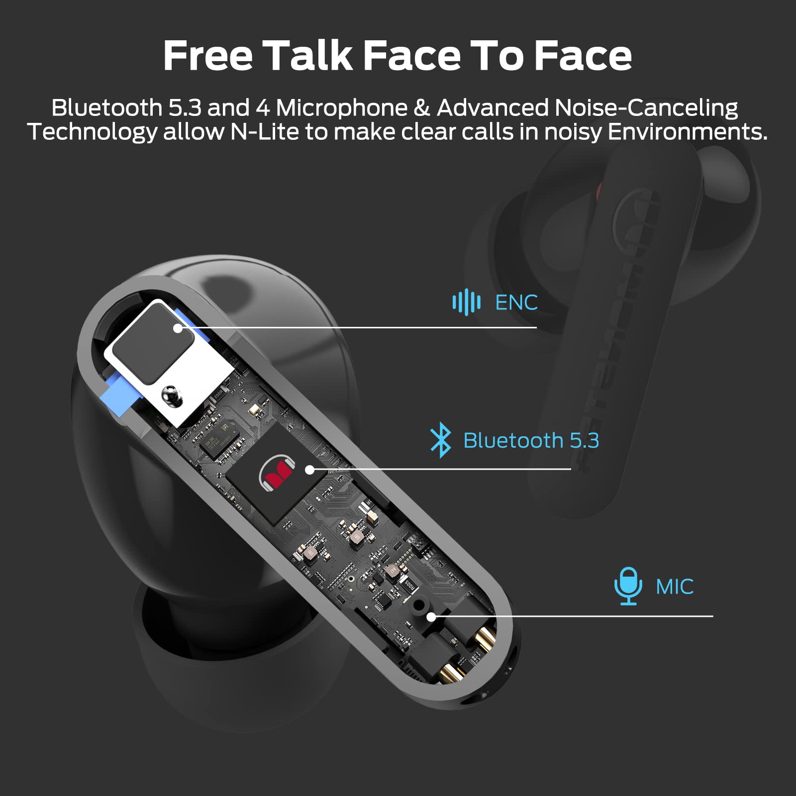 Foto 4 pulgar | Audífonos True Wireless Monster N-lite Clear Talk con Bluetooth-Venta Internacional