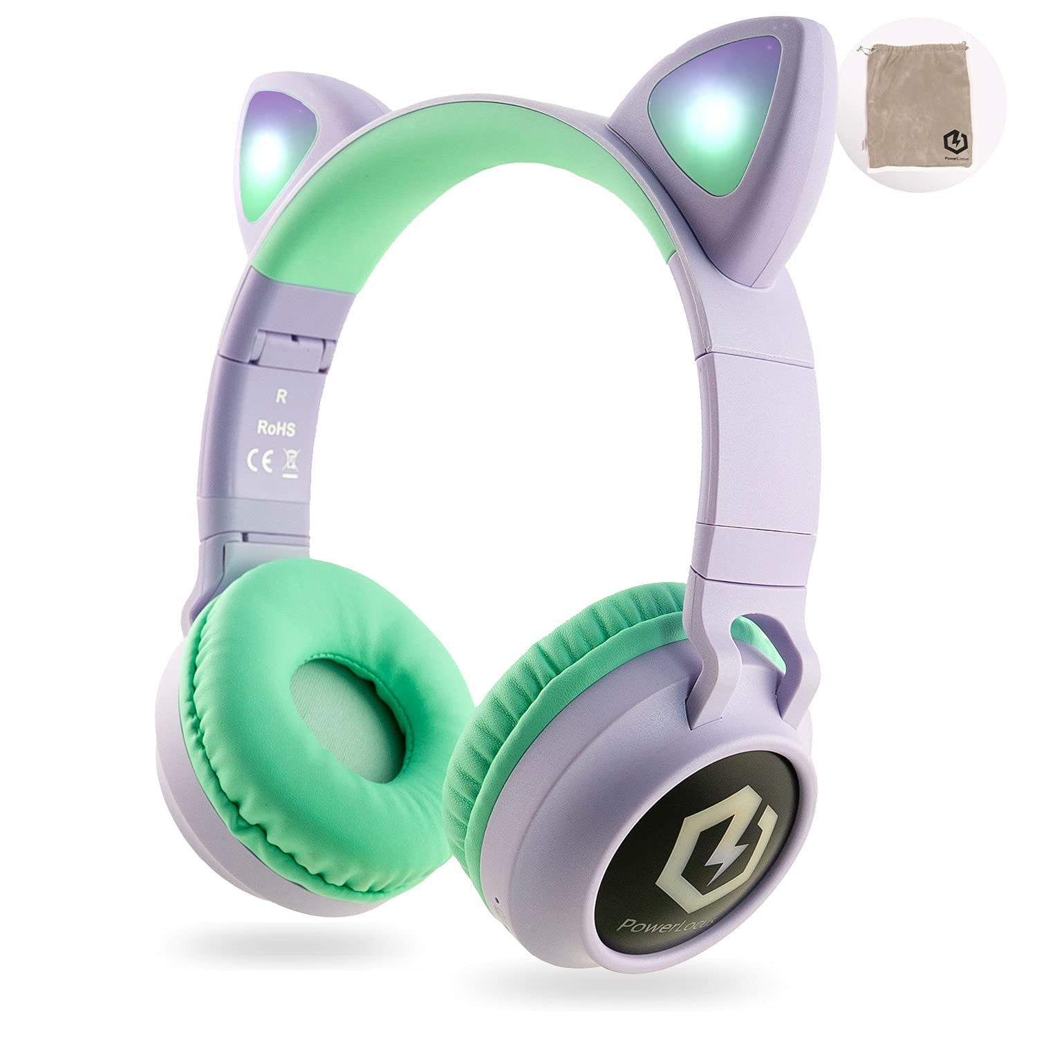 Foto 2 pulgar | Auriculares Inalámbricos Powerlocus Kids Cat Ear Led Bluetooth 5.3 - Venta Internacional.