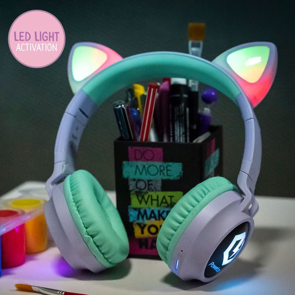 Foto 5 pulgar | Auriculares Inalámbricos Powerlocus Kids Cat Ear Led Bluetooth 5.3 - Venta Internacional.