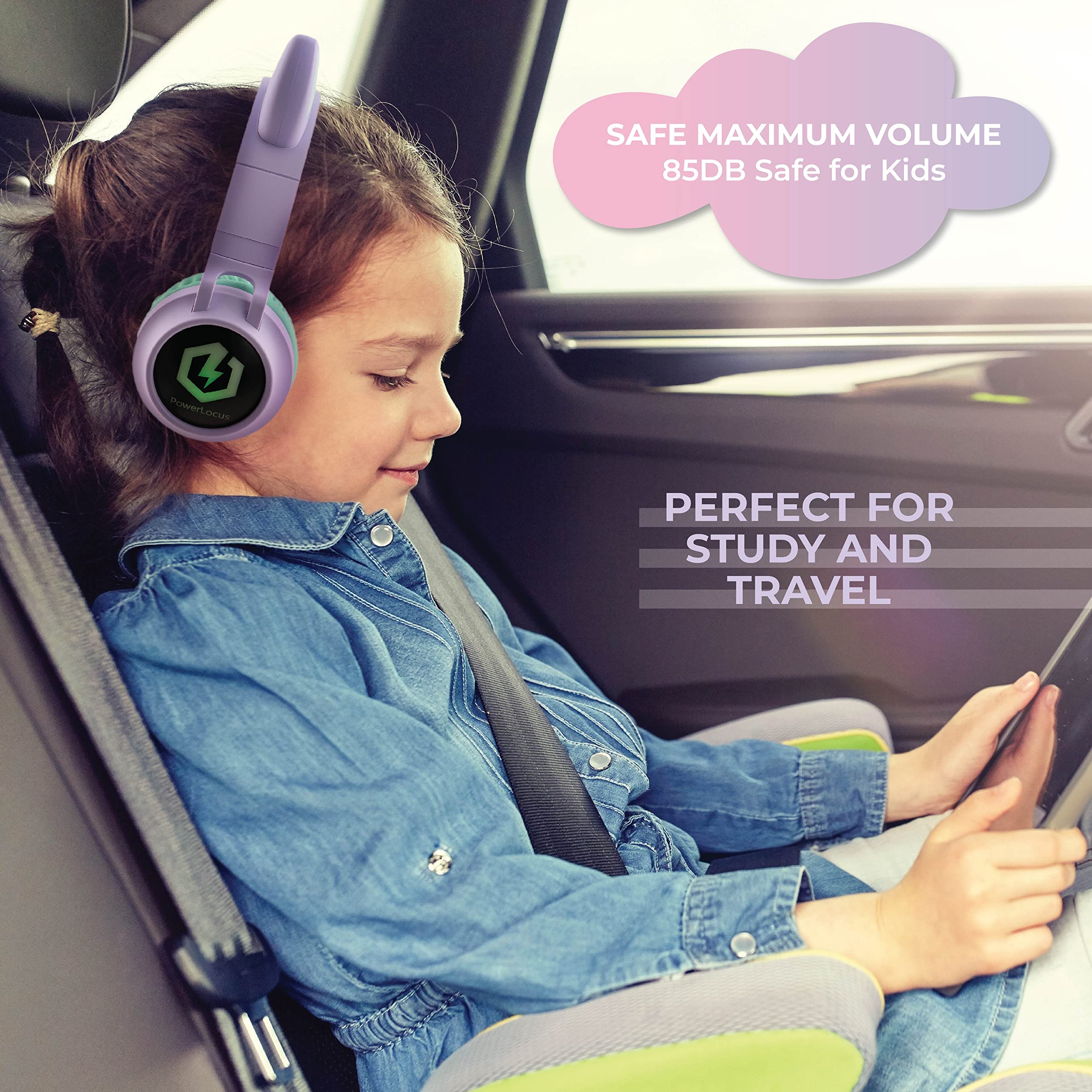 Foto 6 pulgar | Auriculares Inalámbricos Powerlocus Kids Cat Ear Led Bluetooth 5.3 - Venta Internacional.