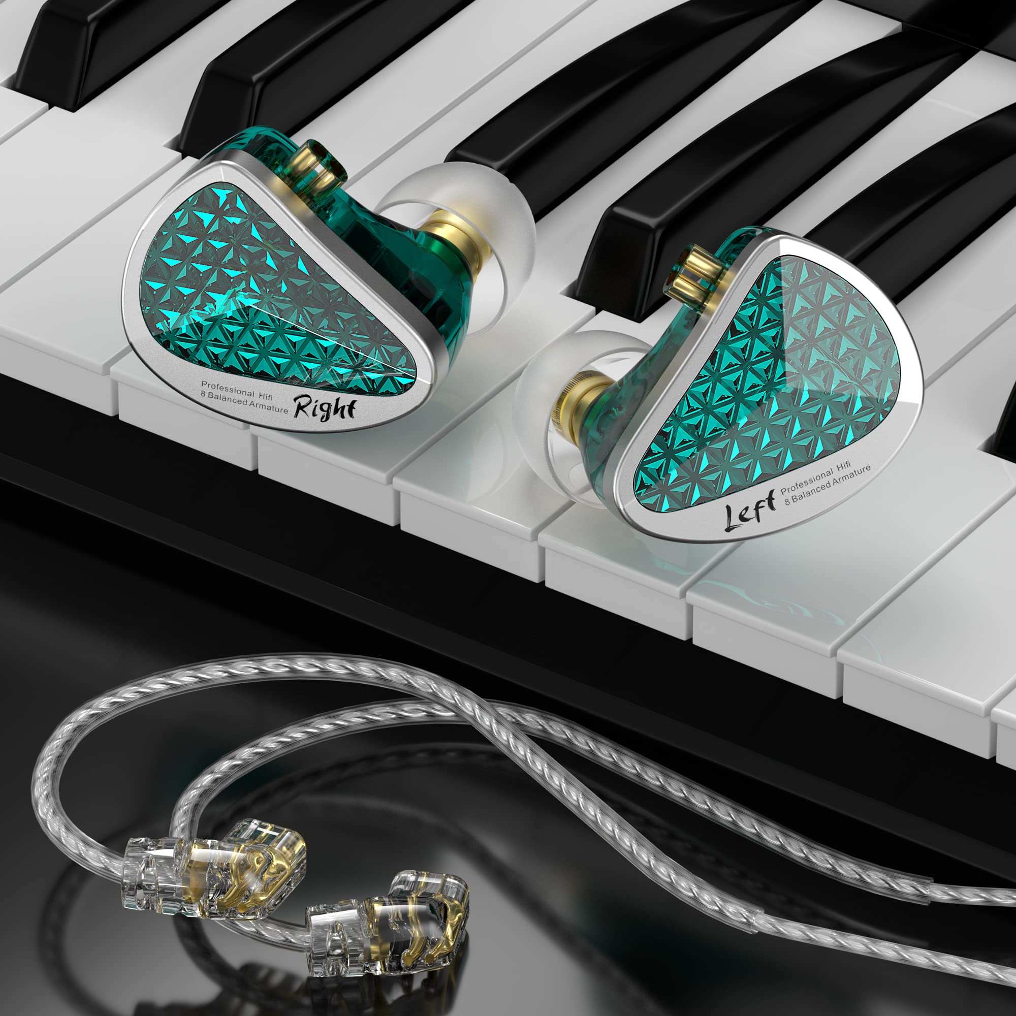 Foto 7 | Auriculares Kz As16 Pro 8 Balance Armatures Con Micrófono, Color Cian - Venta Internacional.