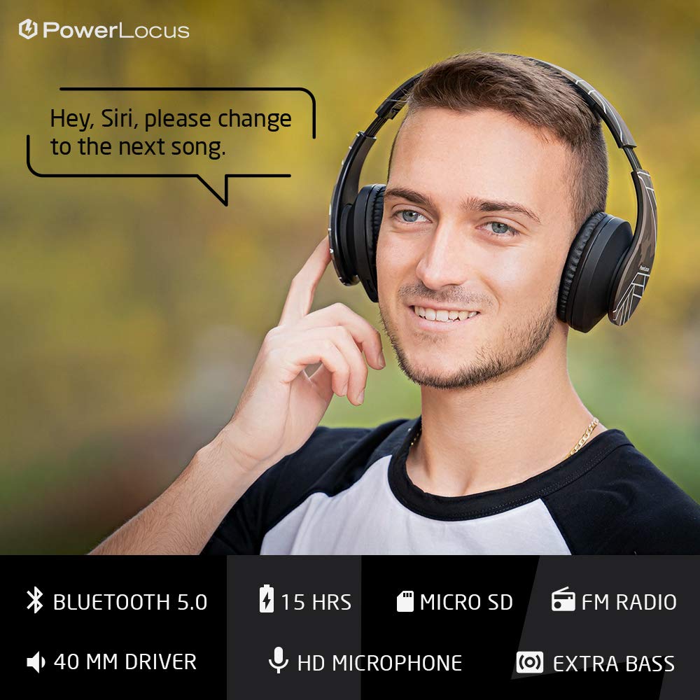 Foto 5 pulgar | Auriculares Supraaurales Bluetooth Powerlocus Inalámbricos Estéreo - Venta Internacional.