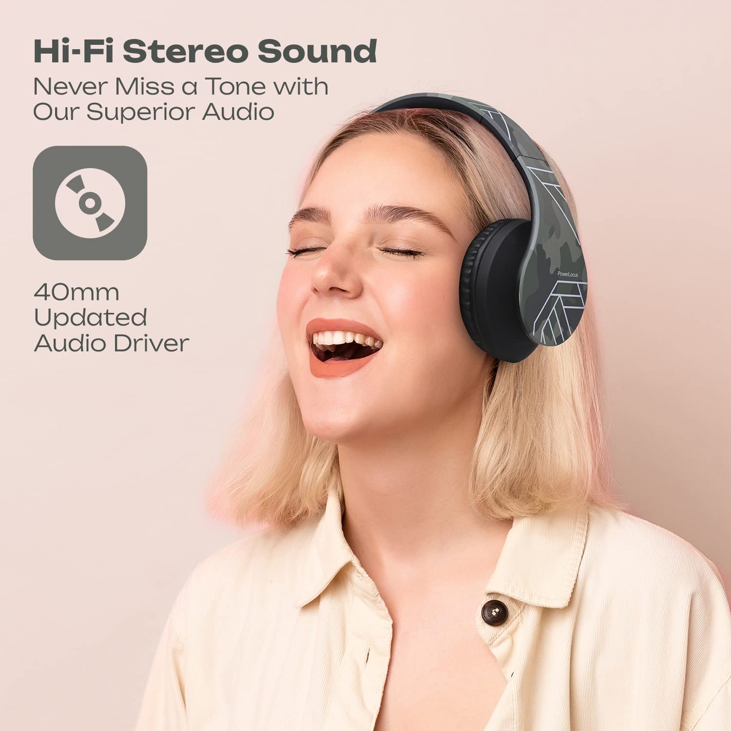 Foto 7 pulgar | Auriculares Supraaurales Bluetooth Powerlocus Inalámbricos Estéreo - Venta Internacional.