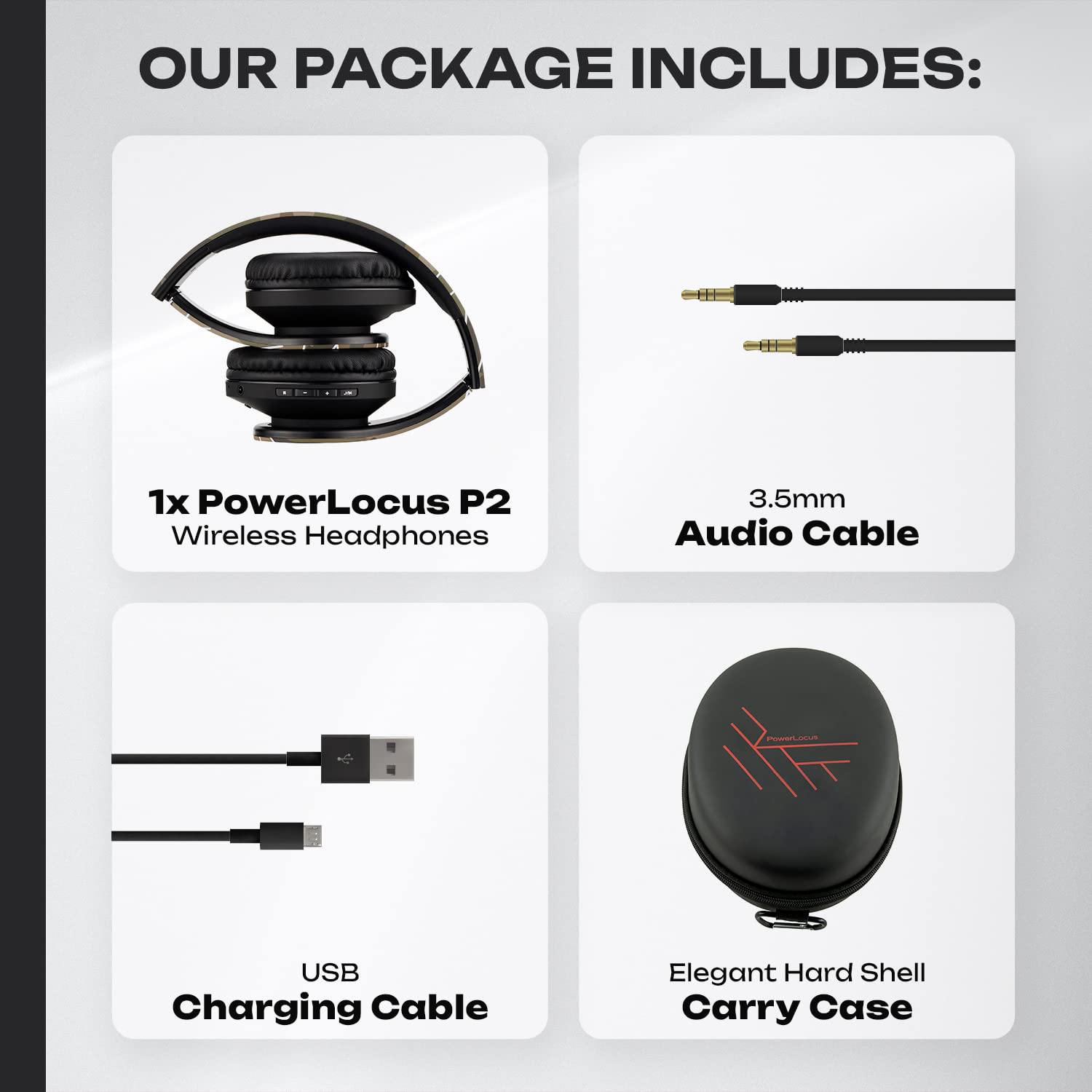 Foto 8 pulgar | Auriculares Supraaurales Bluetooth Powerlocus Inalámbricos Estéreo - Venta Internacional.