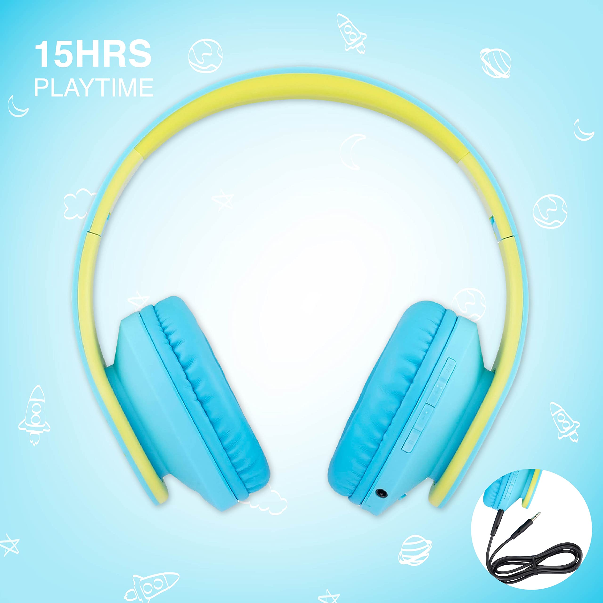 Foto 6 pulgar | Auriculares Powerlocus P2 Para Niños, Supraaurales, Bluetooth 5.0, 85 Db - Venta Internacional.