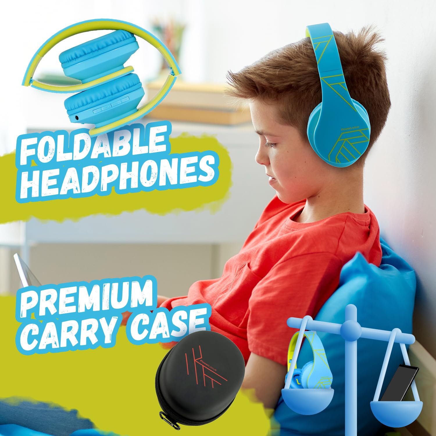 Foto 7 pulgar | Auriculares Powerlocus P2 Para Niños, Supraaurales, Bluetooth 5.0, 85 Db - Venta Internacional.