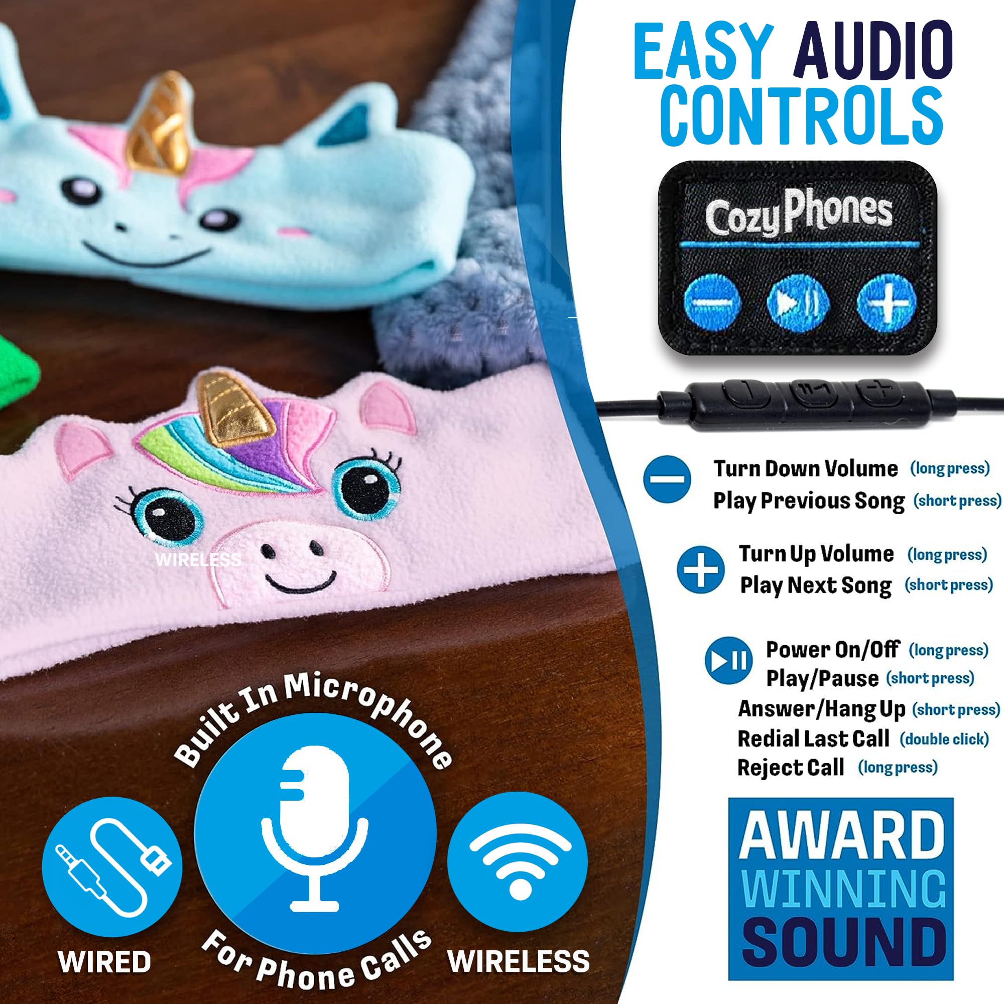 Foto 5 pulgar | Auriculares Inalámbricos Cozyphones Para Niños Pequeños Con Límite De Volumen - Venta Internacional.