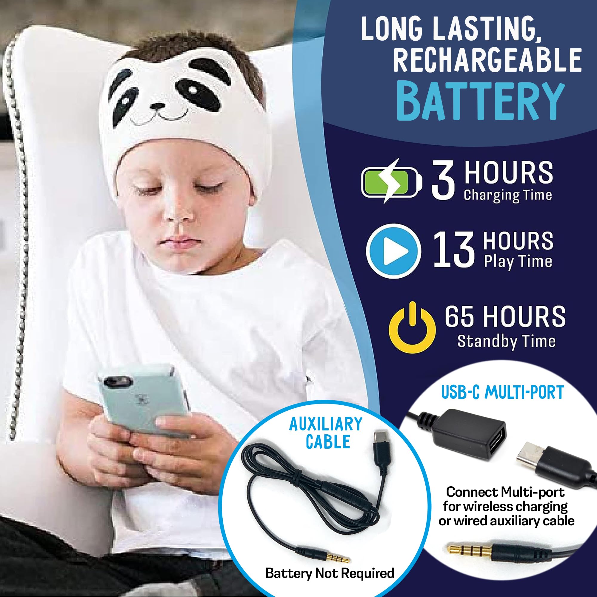 Foto 6 pulgar | Auriculares Inalámbricos Cozyphones Para Niños Pequeños Con Límite De Volumen - Venta Internacional.