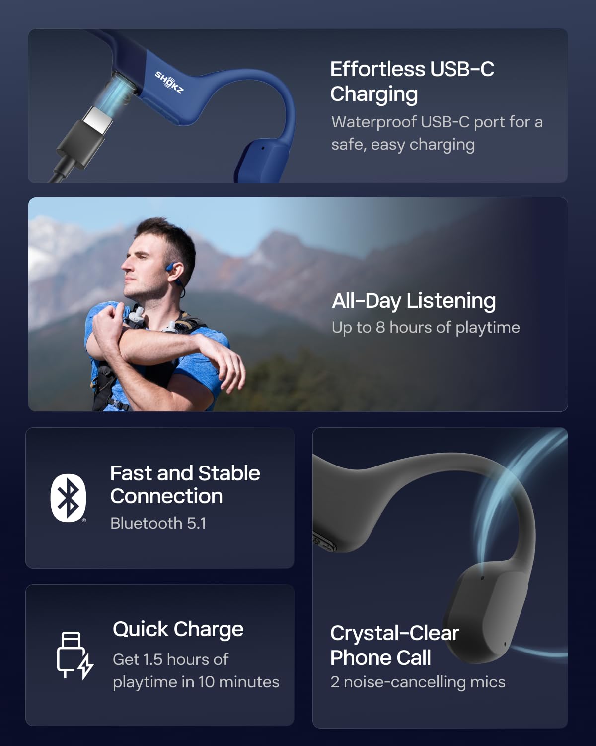 Foto 8 pulgar | Audífonos Deportivos Shokz con Bluetooth-Venta Internacional