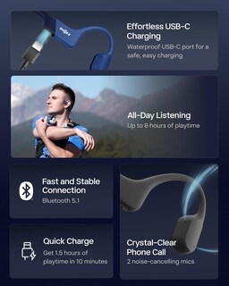 Foto 7 | Audífonos Deportivos Shokz con Bluetooth-Venta Internacional
