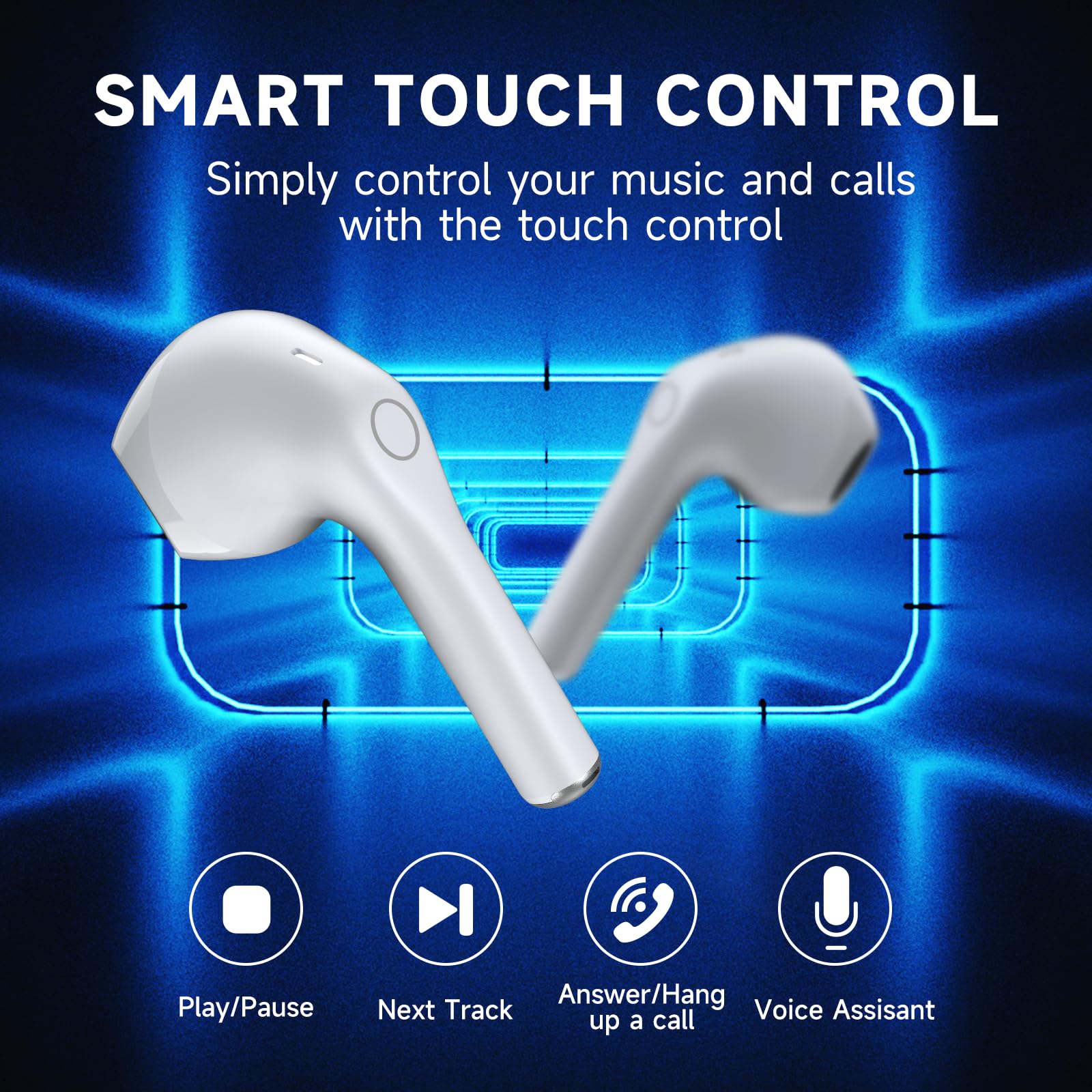 Foto 5 pulgar | Auriculares Inalámbricos 1 Hora Aut201 Bluetooth 5.3 Con Micrófono Para Iphone - Venta Internacional.