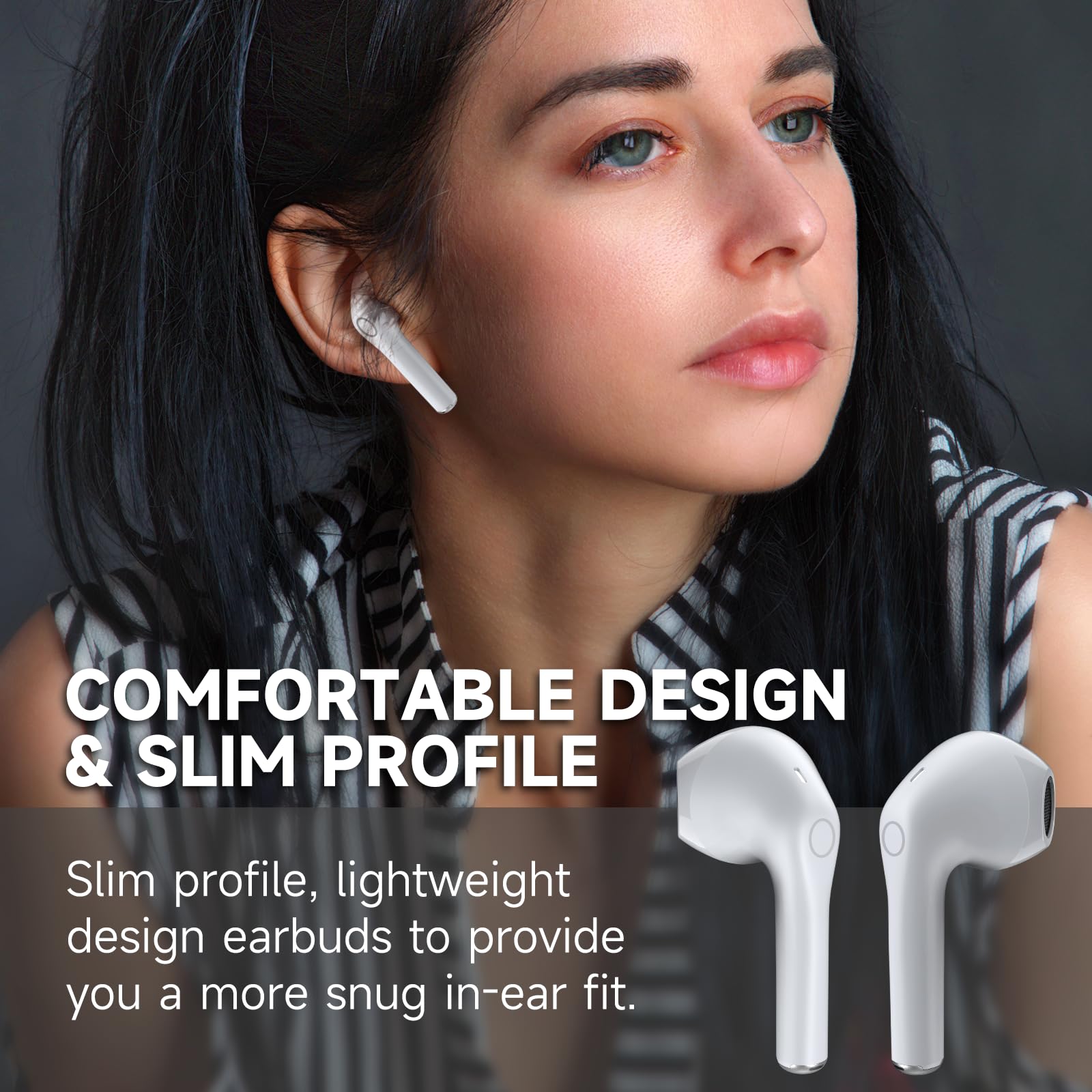 Foto 8 pulgar | Auriculares Inalámbricos 1 Hora Aut201 Bluetooth 5.3 Con Micrófono Para Iphone - Venta Internacional.