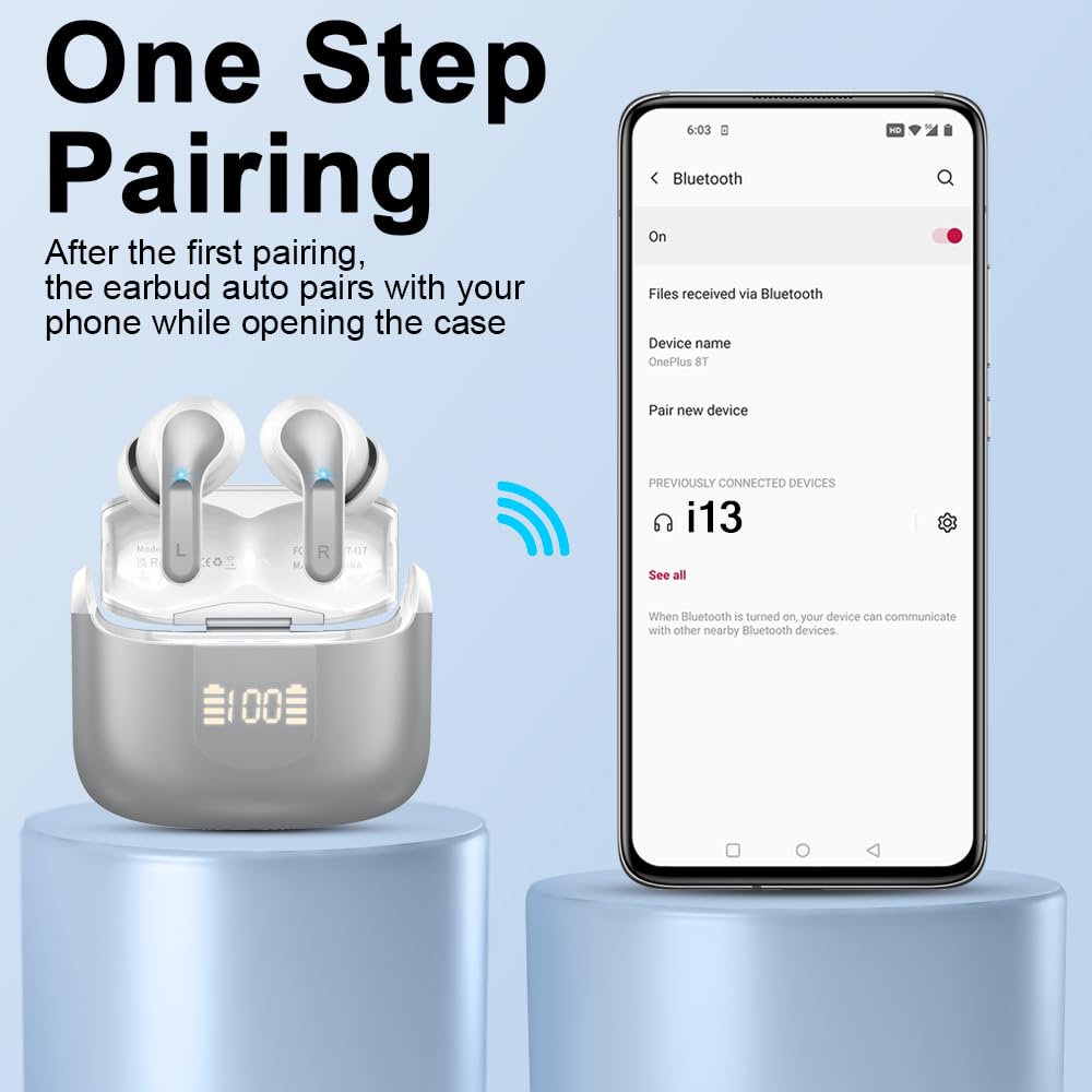 Foto 7 pulgar | Audífonos True Wireless Ordtop con Bluetooth-Venta Internacional