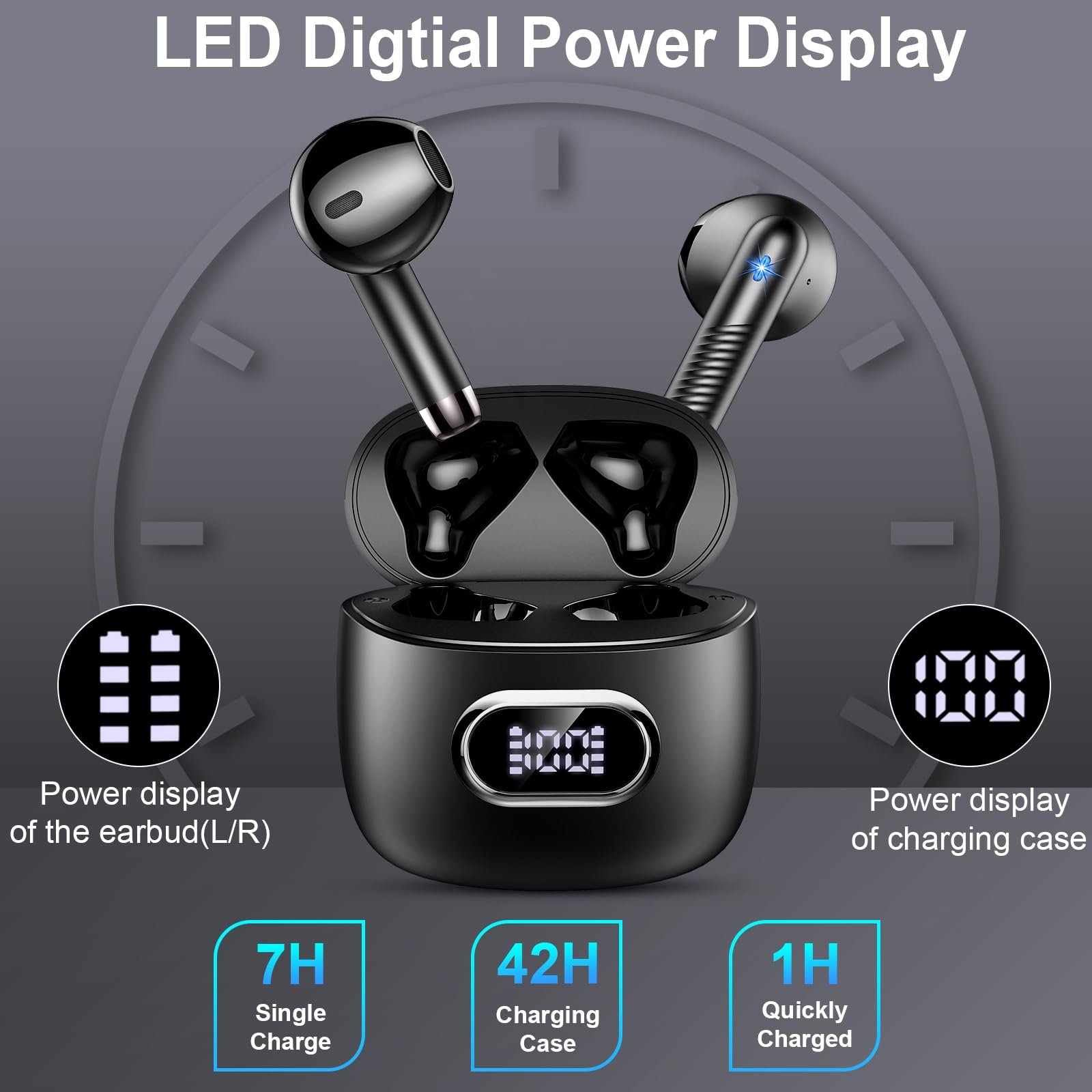 Foto 5 | Audífonos True Wireless Drsaec con Bluetooth-Venta Internacional