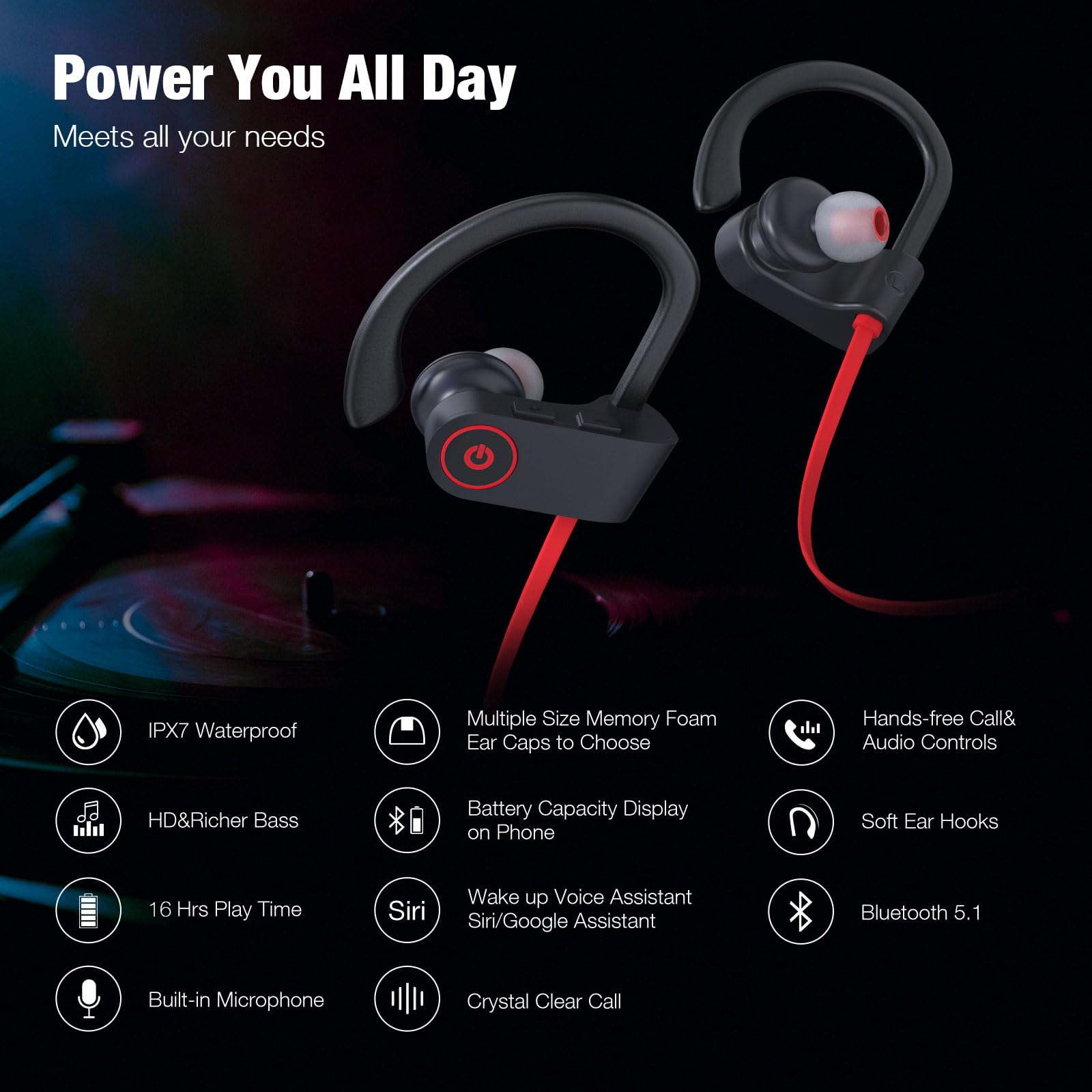 Foto 3 pulgar | Auriculares Bluetooth Inalámbricos Boean Ipx7 A Prueba De Agua - Venta Internacional.