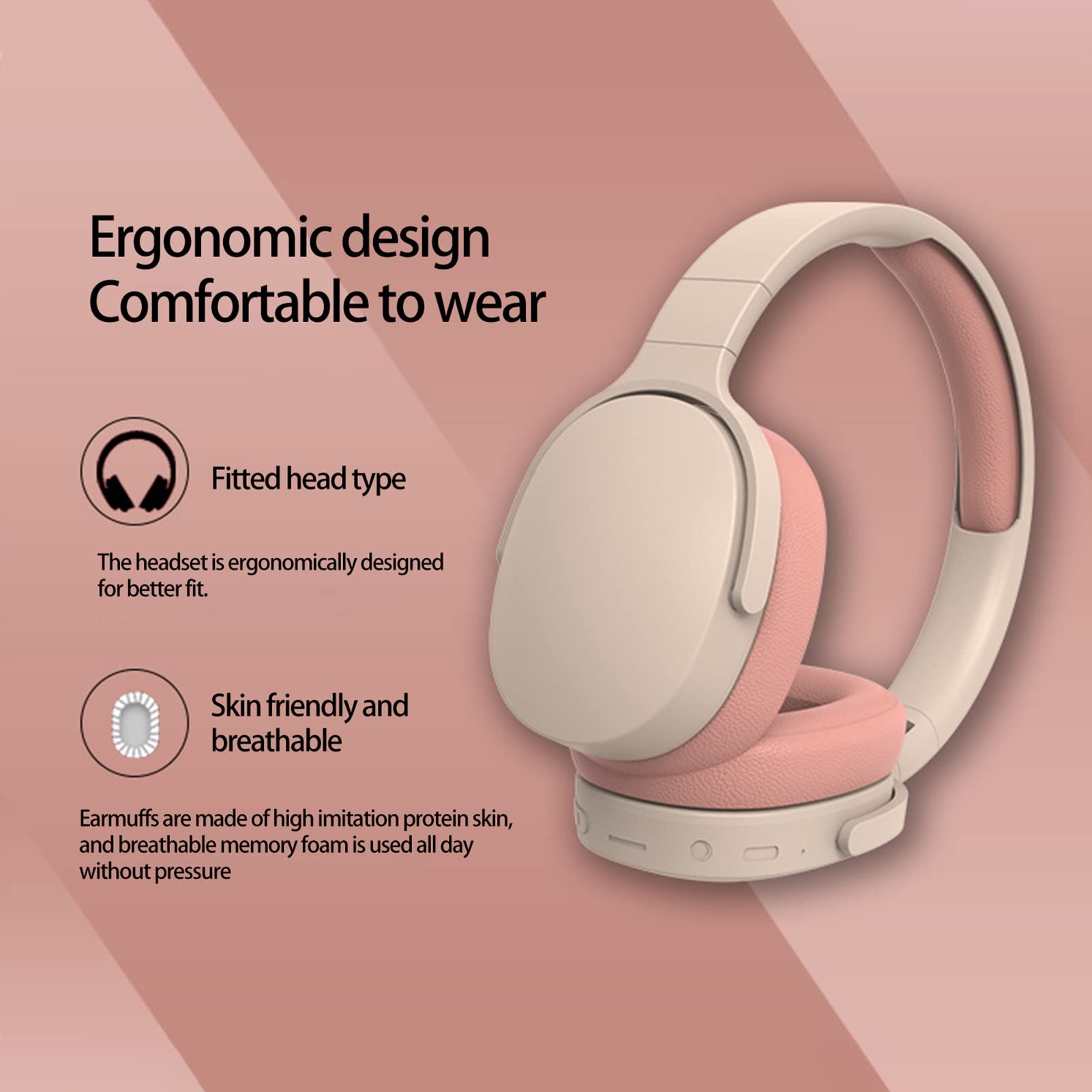 Foto 6 pulgar | Auriculares Inalámbricos Bluetooth 5.1 Con Reducción De Ruido Beige - Venta Internacional.