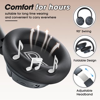 Foto 2 | Auriculares Beribes Upgraded Hybrid ANC Playtime Negros - Venta Internacional