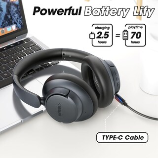 Foto 3 | Auriculares Beribes Upgraded Hybrid ANC Playtime Negros - Venta Internacional