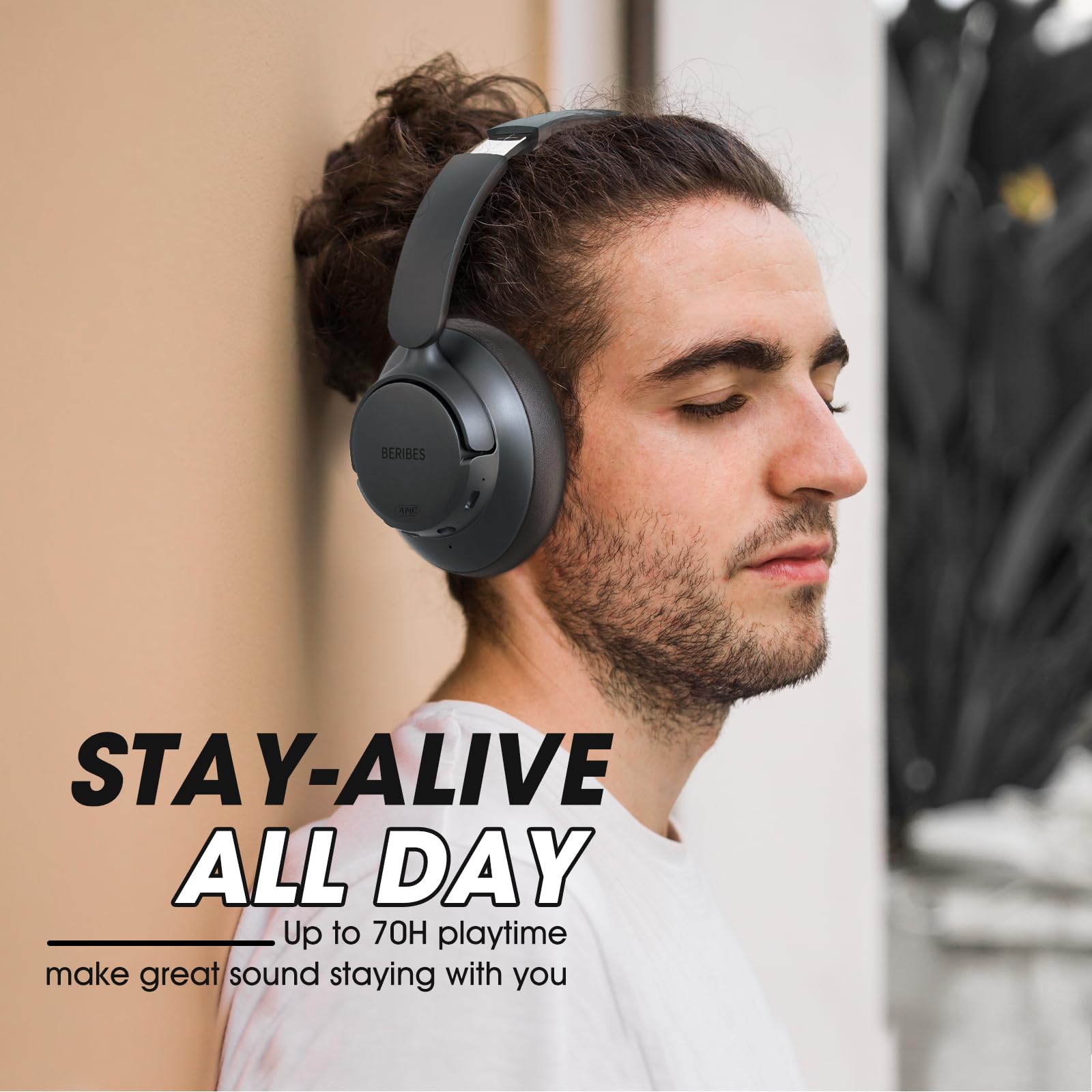 Foto 6 pulgar | Auriculares Beribes Upgraded Hybrid ANC Playtime Negros - Venta Internacional