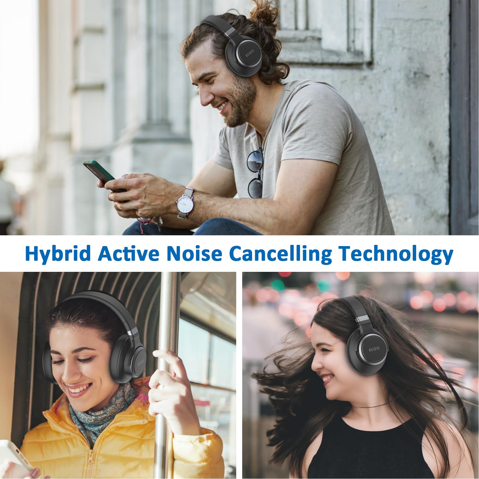 Foto 6 pulgar | Auriculares Kvidio Con Cancelación Activa De Ruido, 70 Horas De Reproducción - Venta Internacional.