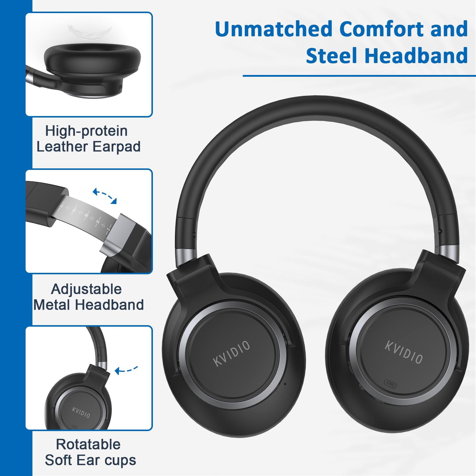 Foto 7 pulgar | Auriculares Kvidio Con Cancelación Activa De Ruido, 70 Horas De Reproducción - Venta Internacional.