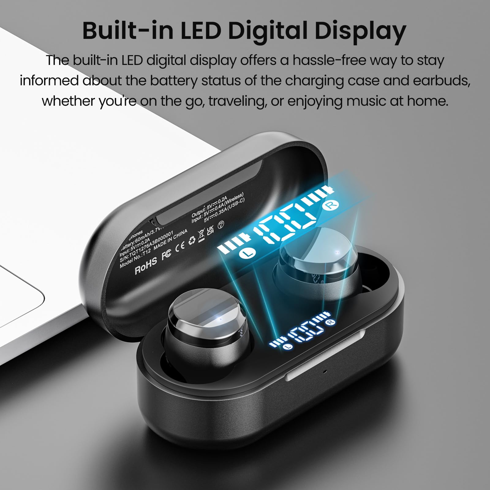 Foto 3 pulgar | Auriculares Inalámbricos Tozo Tonal Dots (t12) Bluetooth 5.3 Black - Venta Internacional.