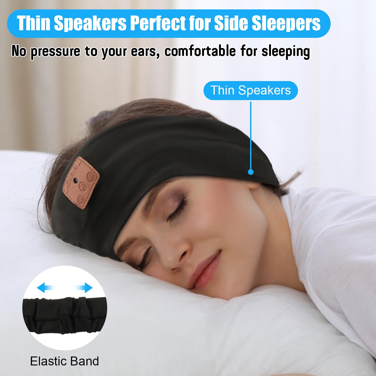 Foto 3 pulgar | Auriculares Para Dormir Asiilovi Con Diadema Bluetooth 5.4, Paquete De 2 - Venta Internacional.