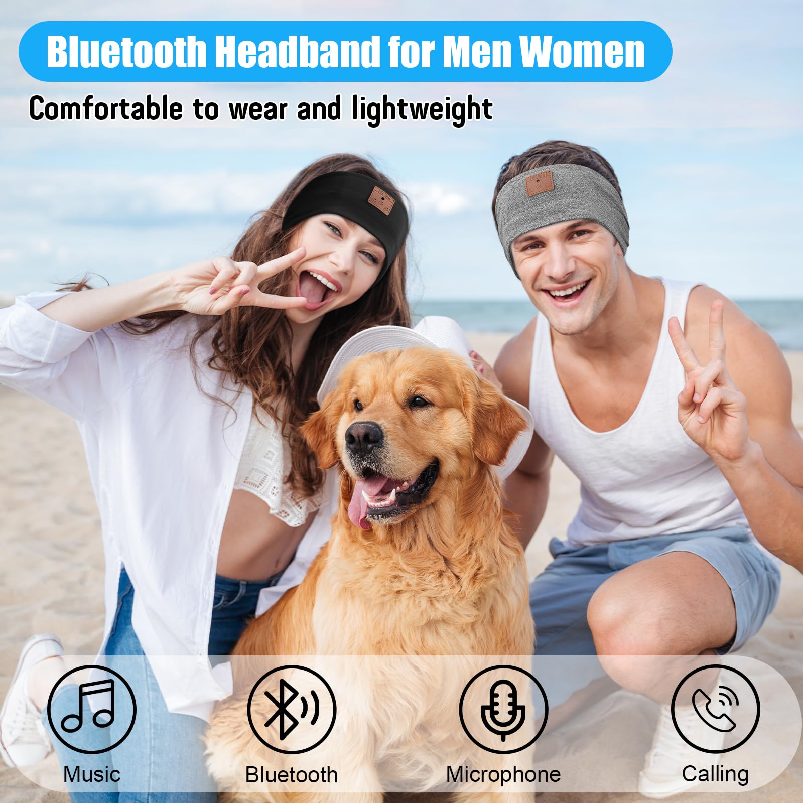 Foto 4 pulgar | Auriculares Para Dormir Asiilovi Con Diadema Bluetooth 5.4, Paquete De 2 - Venta Internacional.