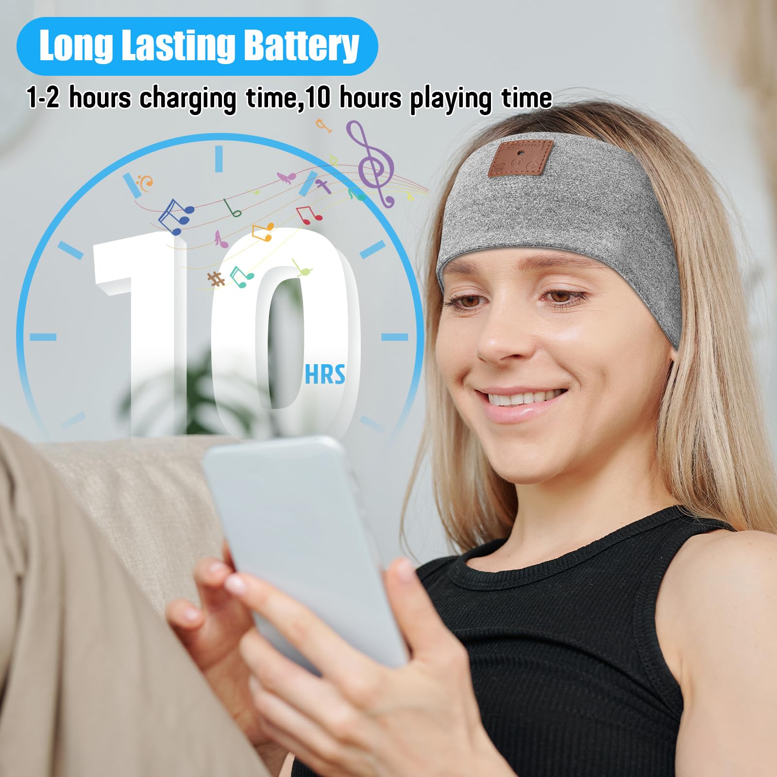 Foto 5 pulgar | Auriculares Para Dormir Asiilovi Con Diadema Bluetooth 5.4, Paquete De 2 - Venta Internacional.