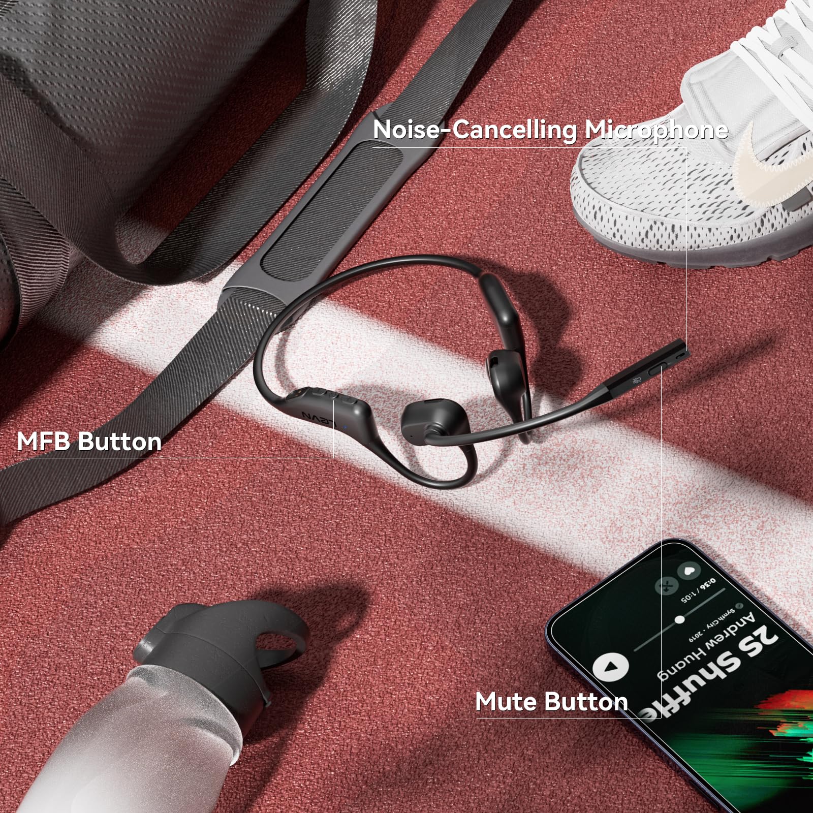 Foto 7 pulgar | Auriculares Abiertos Levn Bluetooth 5.3 Con Micrófono Resistentes Al Sudor - Venta Internacional.