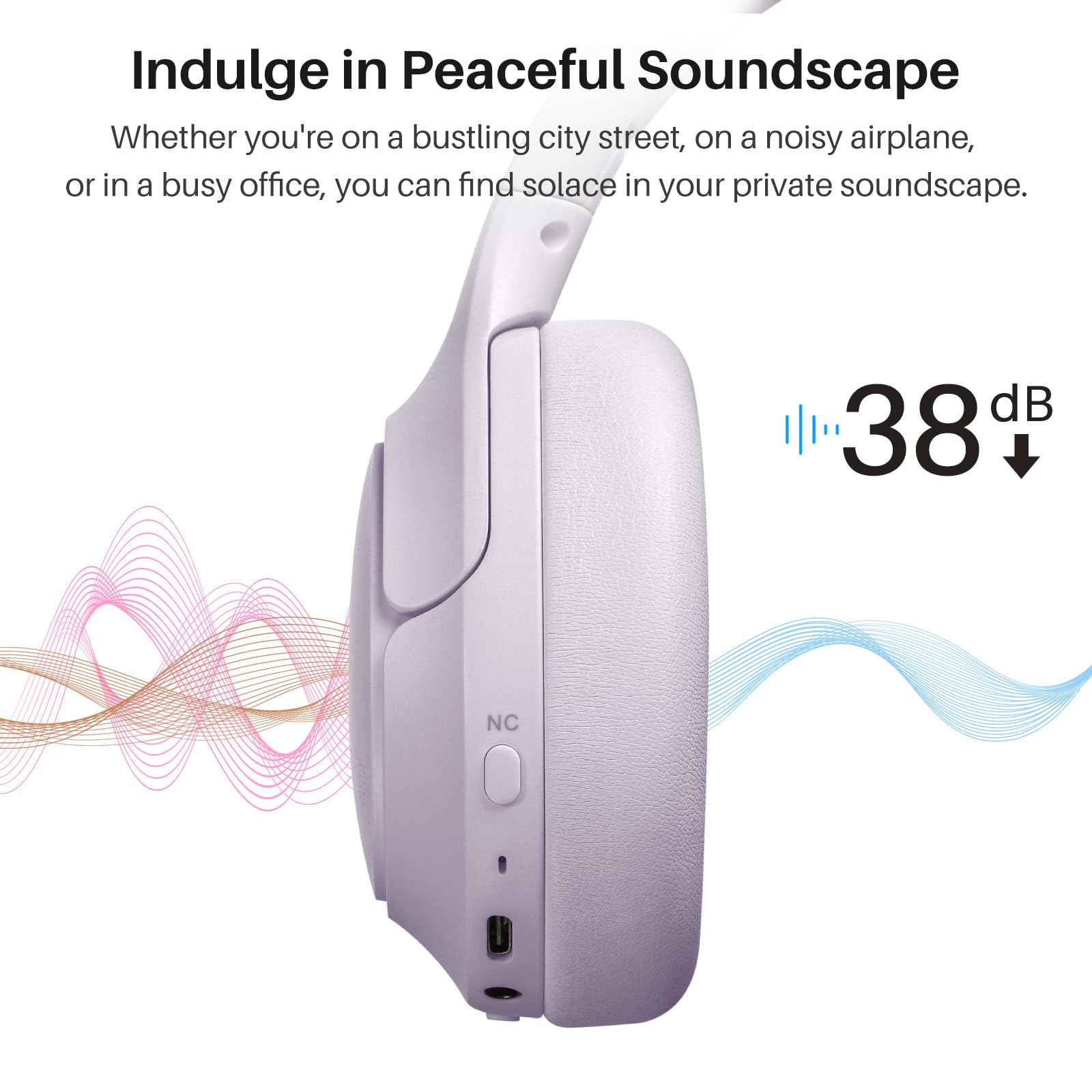 Foto 4 pulgar | Auriculares Tozo Ht2 Hybrid Con Cancelación Activa De Ruido Morados - Venta Internacional.