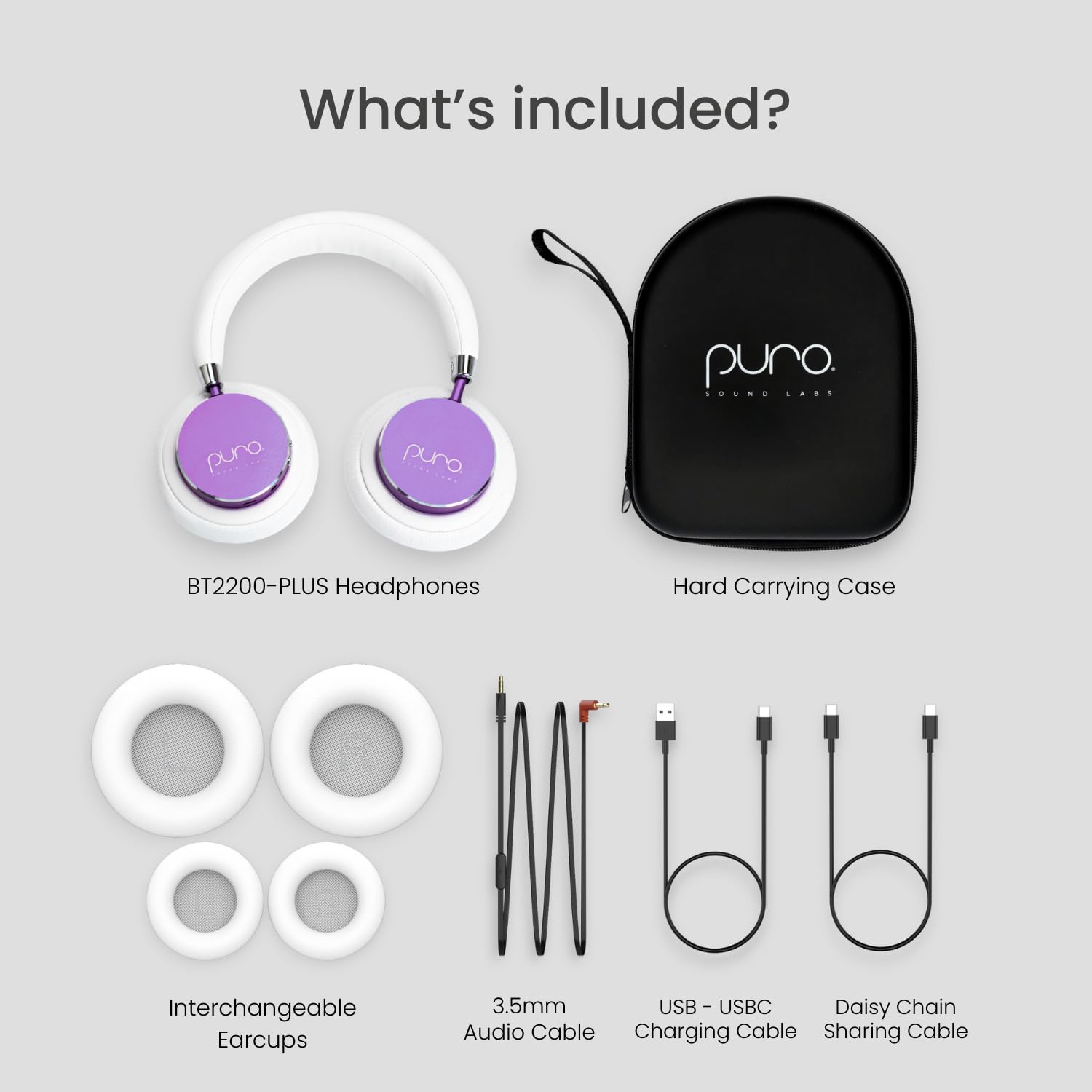 Foto 8 pulgar | Auriculares Bluetooth Puro Sound Labs Bt2200s Plus Morados - Venta Internacional.