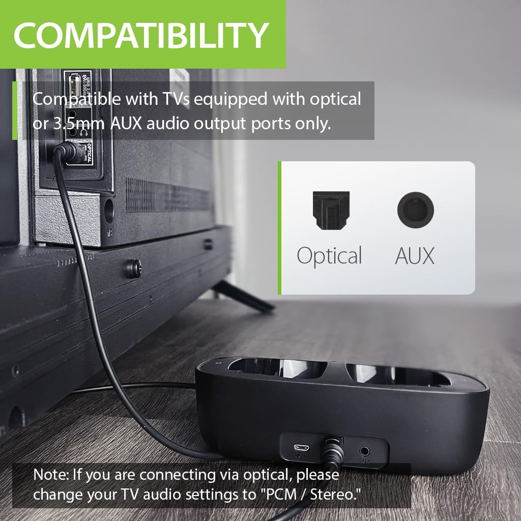 Foto 5 pulgar | Auriculares Inalámbricos Para Tv Avantree Ensemble Con Base De Carga - Venta Internacional.
