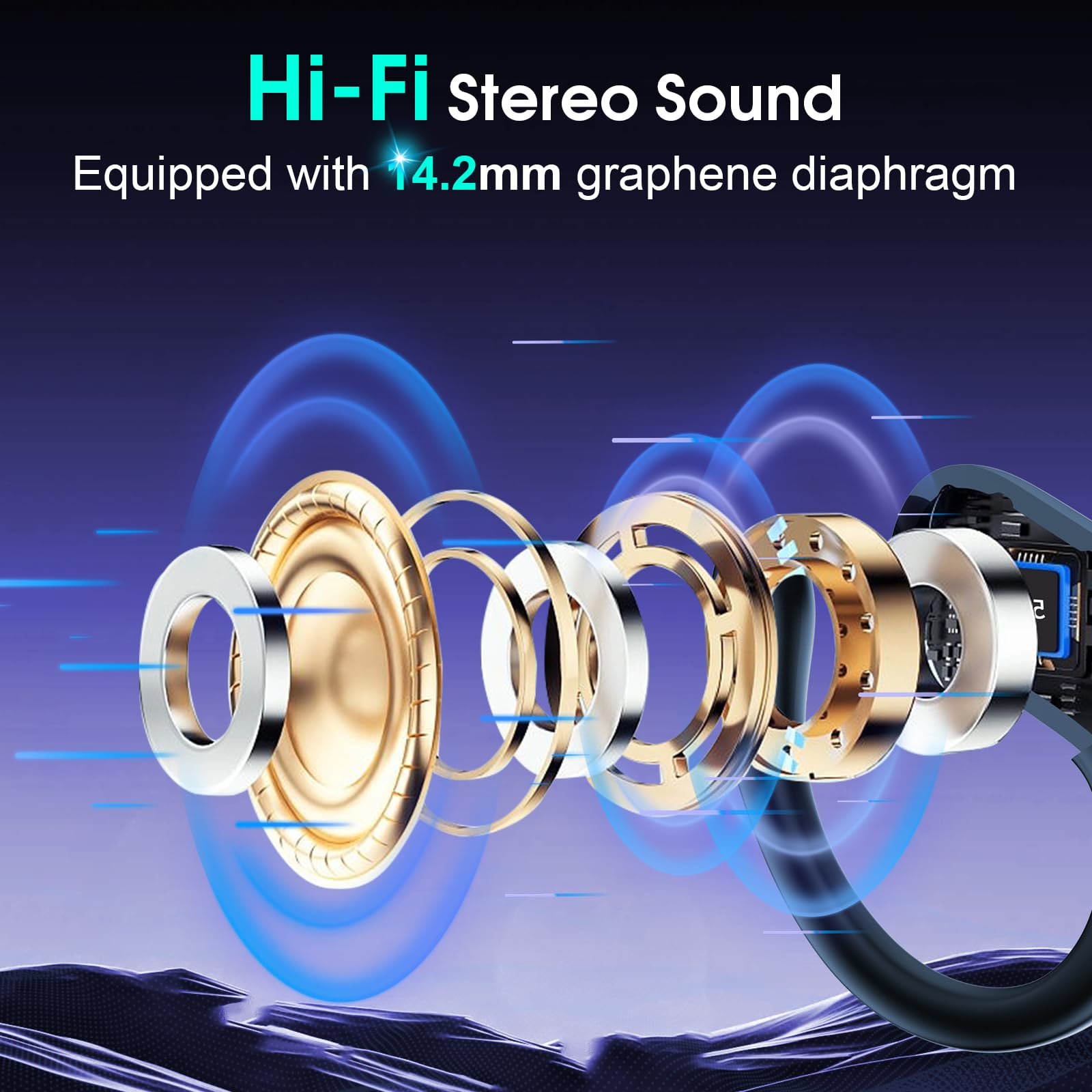 Foto 8 pulgar | Auriculares Inalámbricos Aptkdoe 75hrs Bluetooth 5.3 Headphone Sport - Venta Internacional.