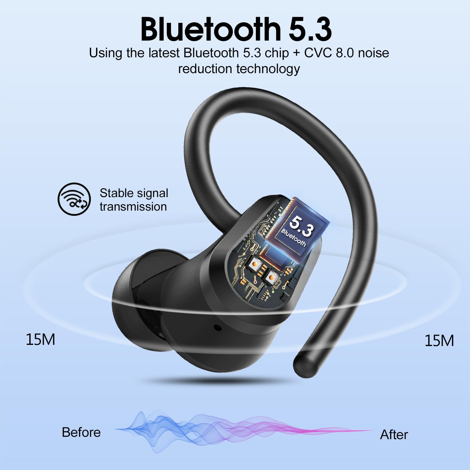 Foto 3 pulgar | Auriculares Inalámbricos Poounur H9 Bluetooth 5.3 50h Playtime Ip7 - Venta Internacional.