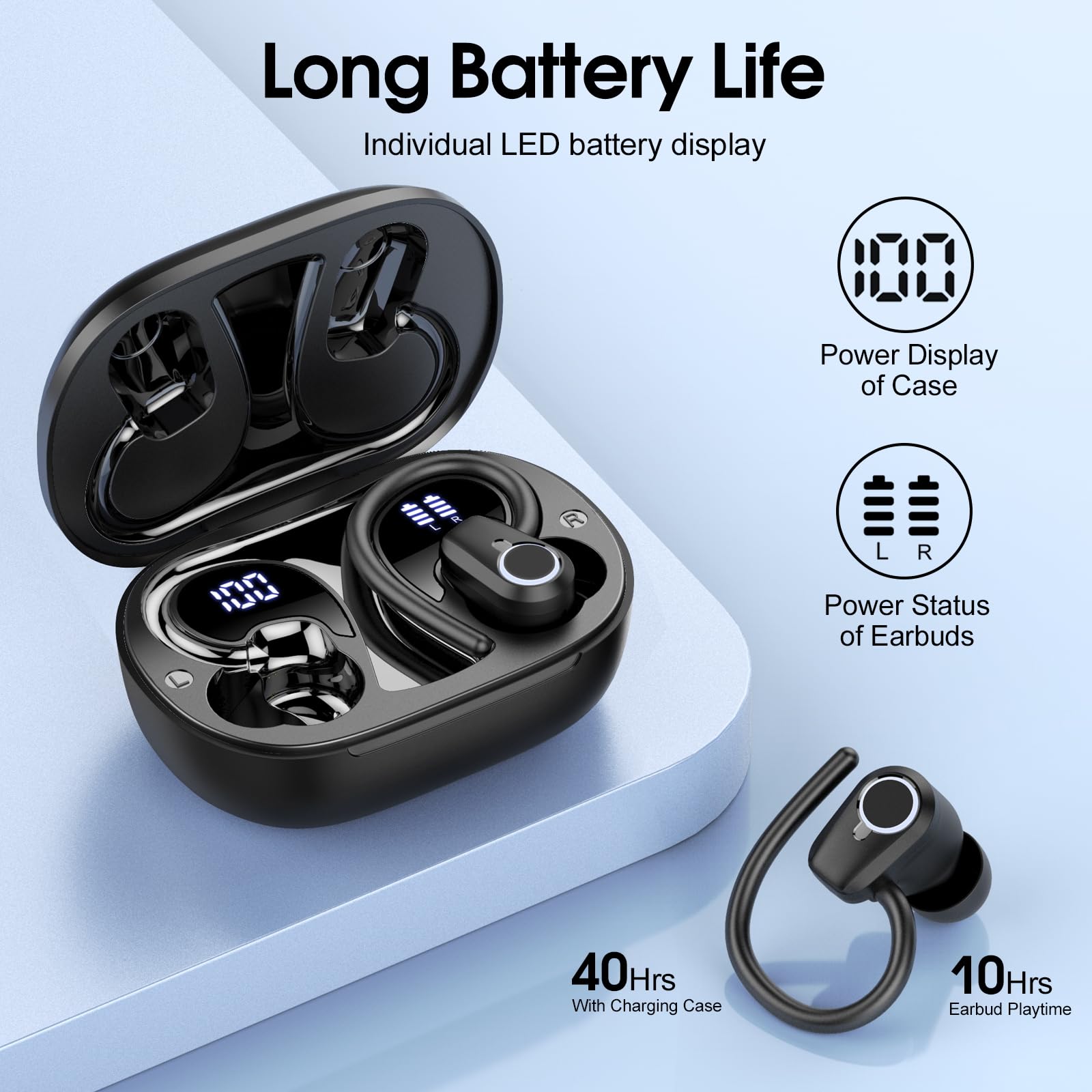 Foto 4 pulgar | Auriculares Inalámbricos Poounur H9 Bluetooth 5.3 50h Playtime Ip7 - Venta Internacional.