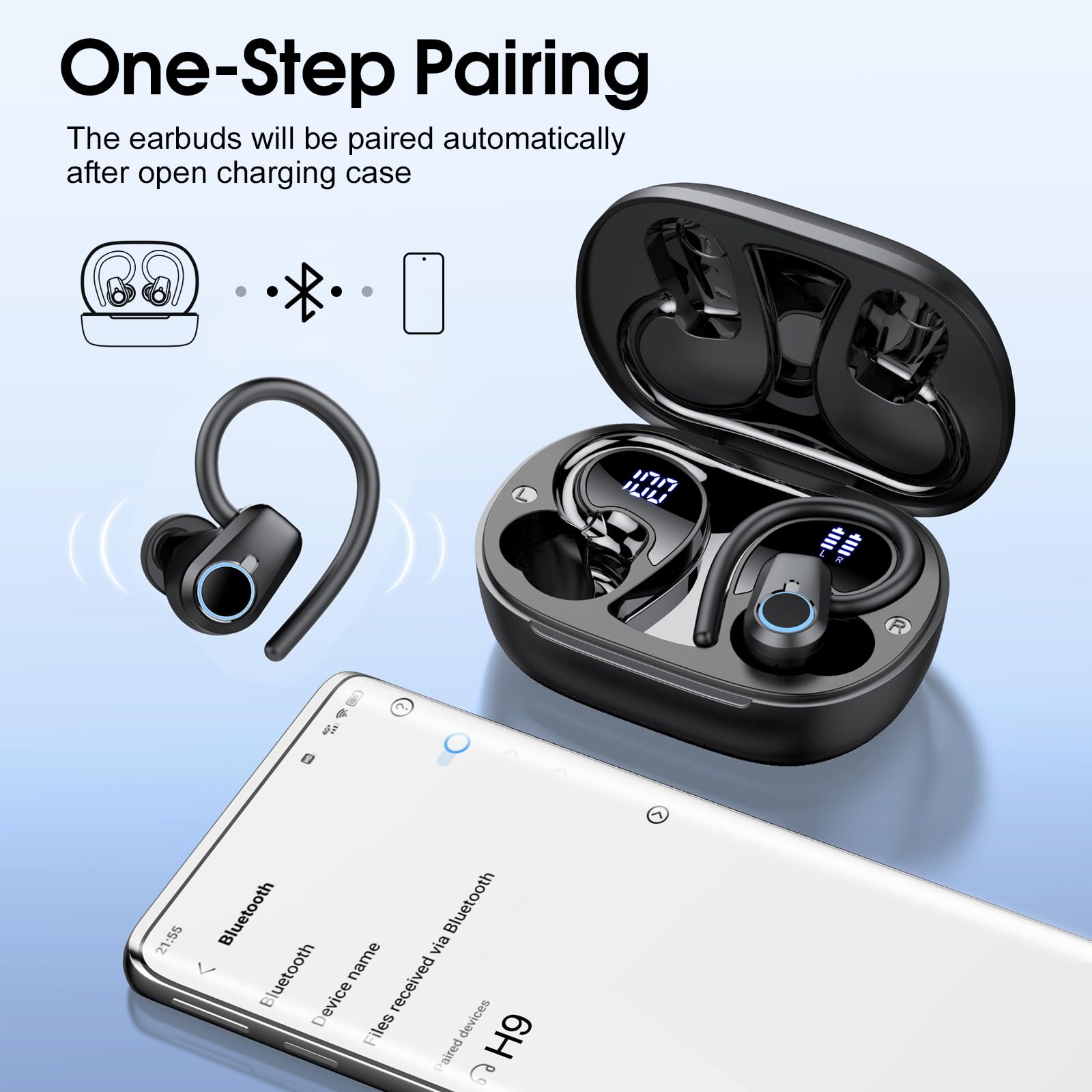 Foto 6 pulgar | Auriculares Inalámbricos Poounur H9 Bluetooth 5.3 50h Playtime Ip7 - Venta Internacional.