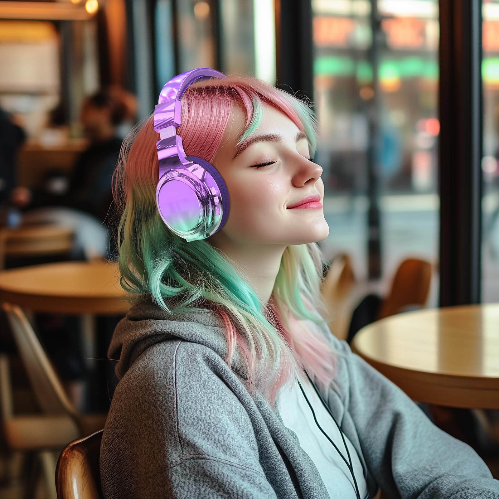 Foto 6 pulgar | Auriculares Bluetooth Qearfun Para Niños Con Micrófono Usb C 5.3 Bt - Venta Internacional.