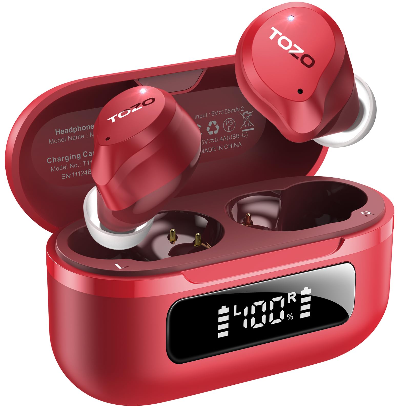 Auriculares Inalámbricos Tozo Hybrid Con Cancelación Activa De Ruido, 59 Horas De Reproducción - Venta Internacional.