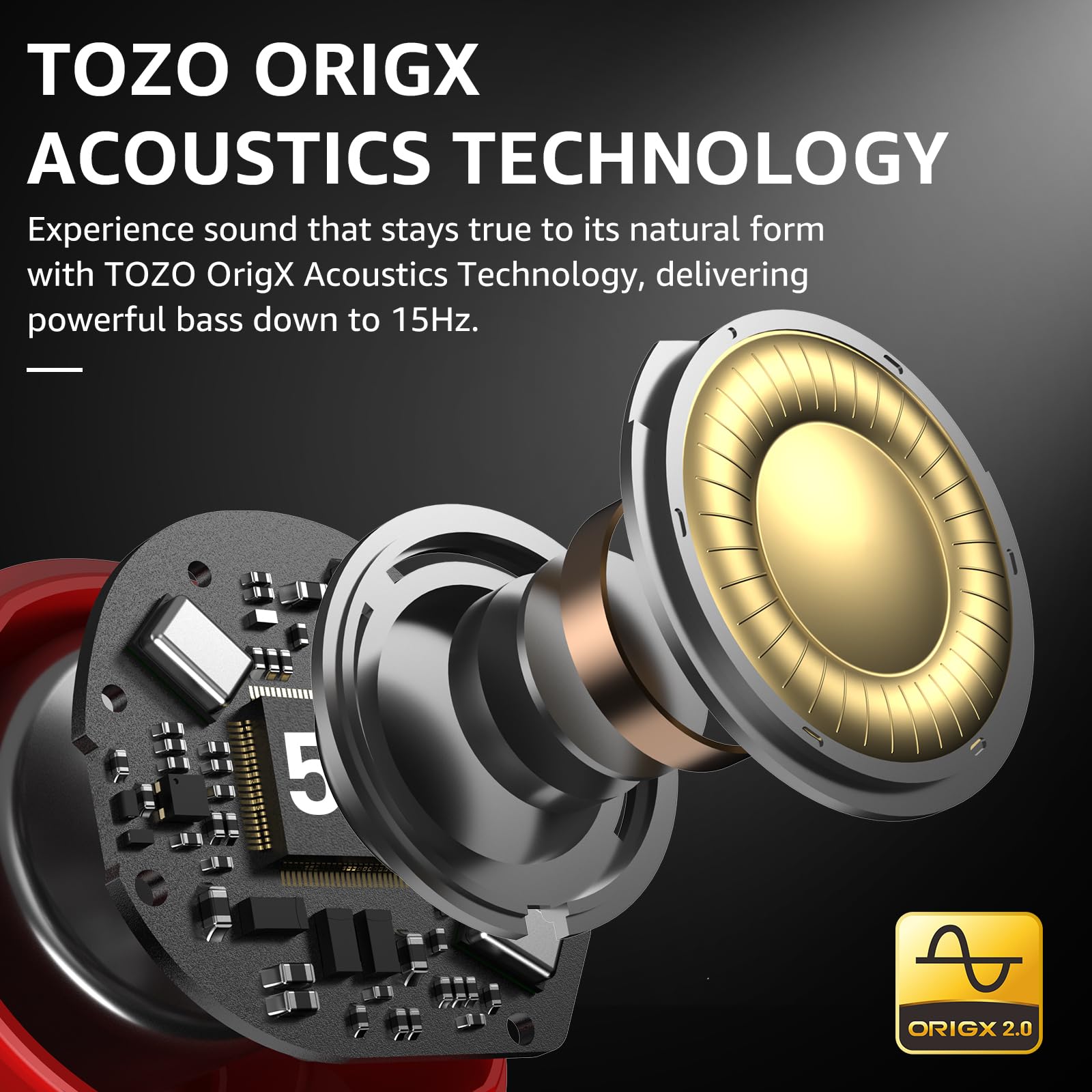 Foto 3 pulgar | Auriculares Inalámbricos Tozo Hybrid Con Cancelación Activa De Ruido, 59 Horas De Reproducción - Venta Internacional.