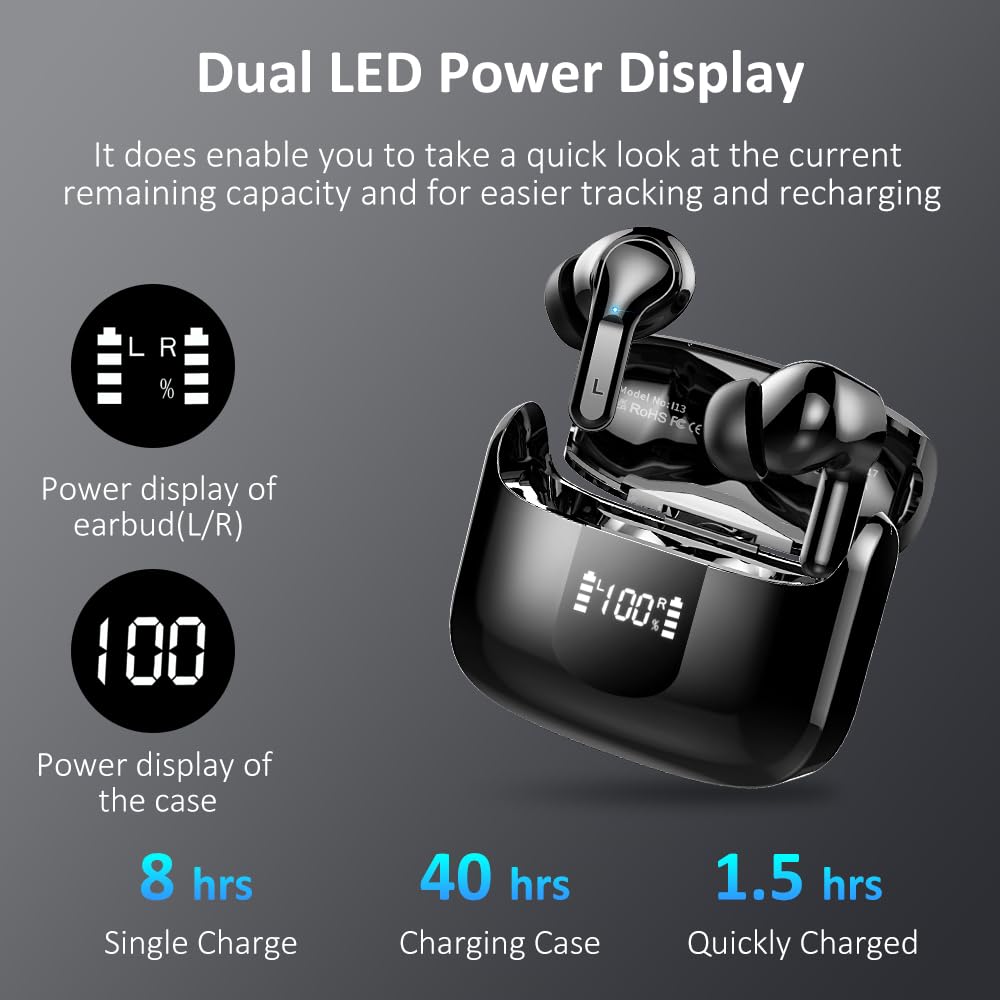 Foto 4 | Auricular Inalámbrico Ordtop I13 2024 Bluetooth 5.3 40h Ip7 Android Ios - Venta Internacional.