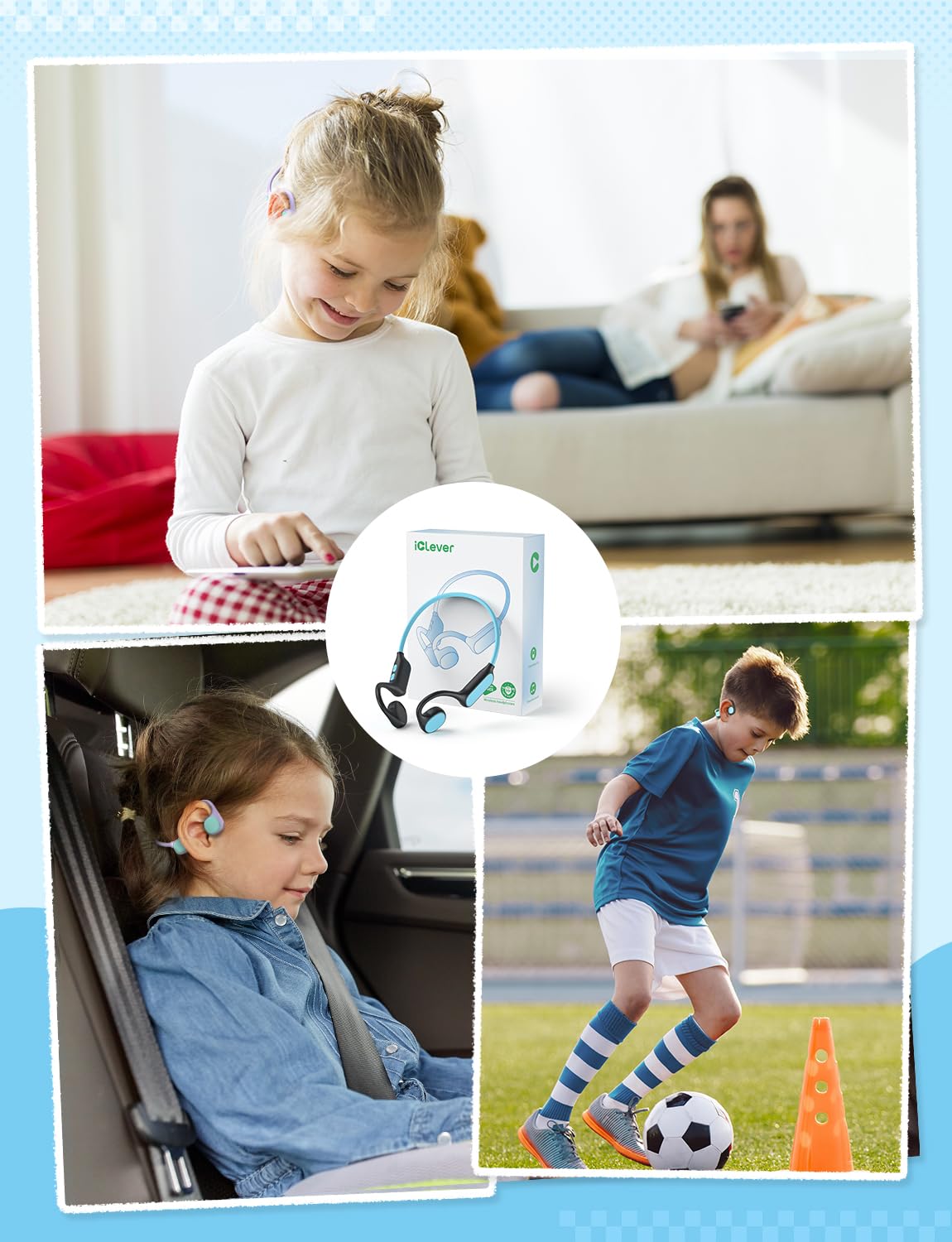 Foto 7 pulgar | Auriculares Bluetooth Para Niños Iclever Air Conduction Open Ear - Venta Internacional.